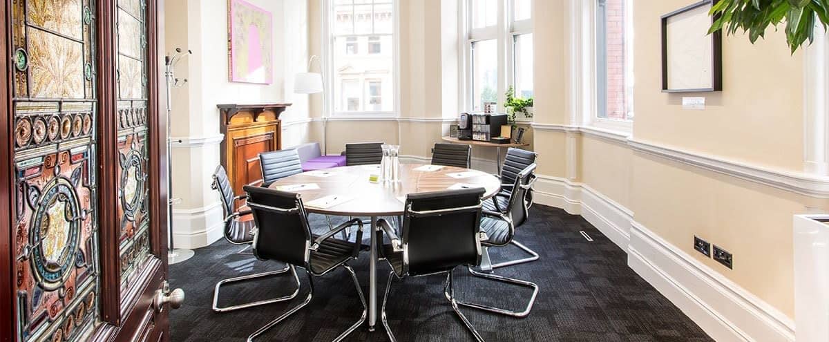8 Person Roundtable Meeting Room in Central Manchester in Manchester Hero Image in Deansgate, Manchester, 