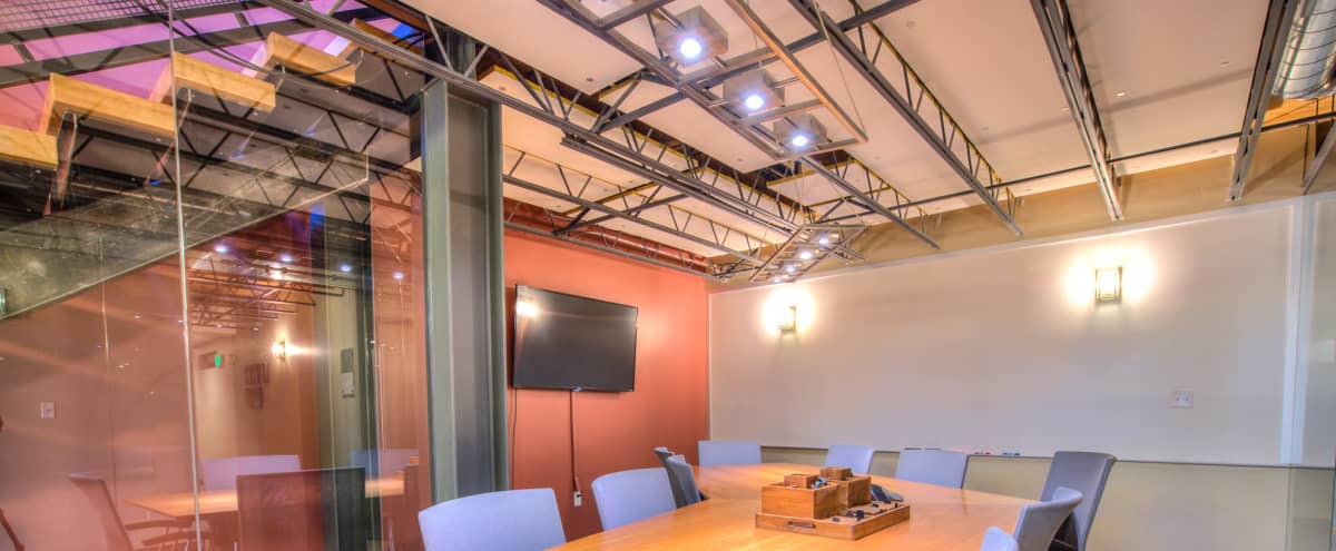 Industrial Chic 10-Person Conference Room in Denver Hero Image in Highland, Denver, CO