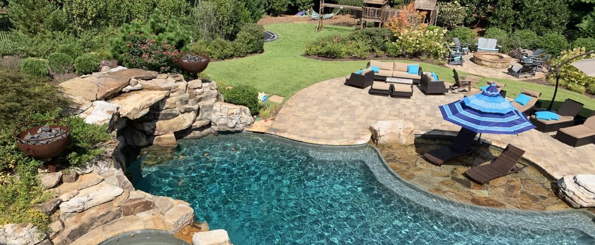 Waterfall Rocks And Fire For Party Or Photo Shoot Marietta Ga Off Site Peerspace