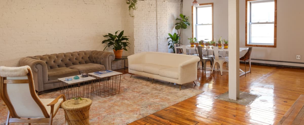 Light Filled Studio With Open Space And Chic Furniture Brooklyn Ny Production Peerspace