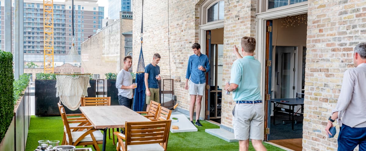 Trendy Startup Office With Green Patio On 6th Street Austin Tx
