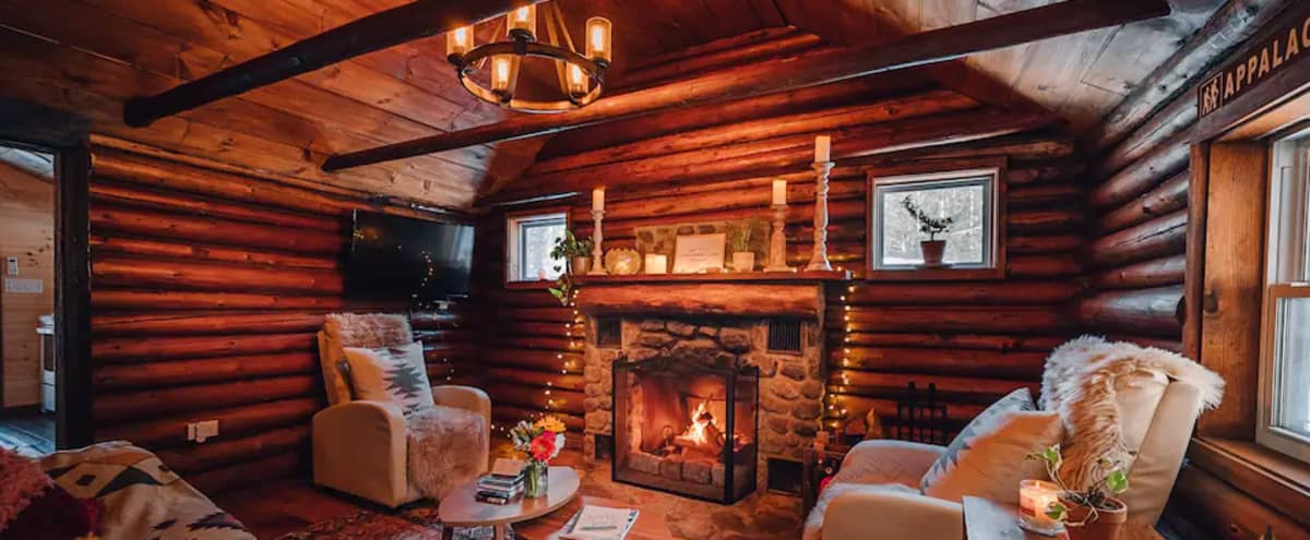 Cozy Mountain Cabin on 3 Acres of Wooded Forest | Perfect for Photoshoots & Film in Conway Hero Image in North Conway, Conway, NH