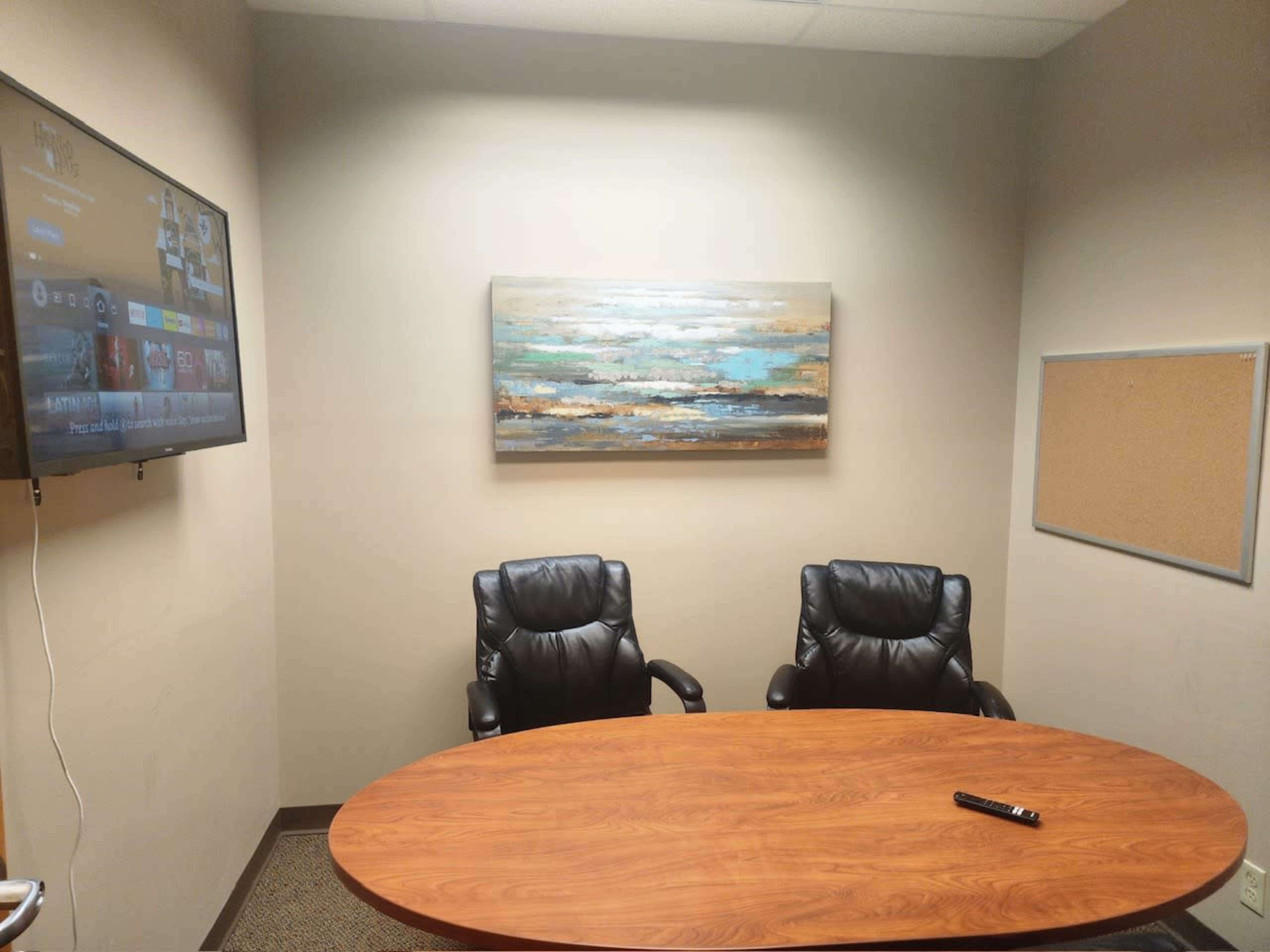 Small Conference Room in a shared coworking space in Chesterfield, MO. Image in Chesterfield Township, Chesterfield, MO