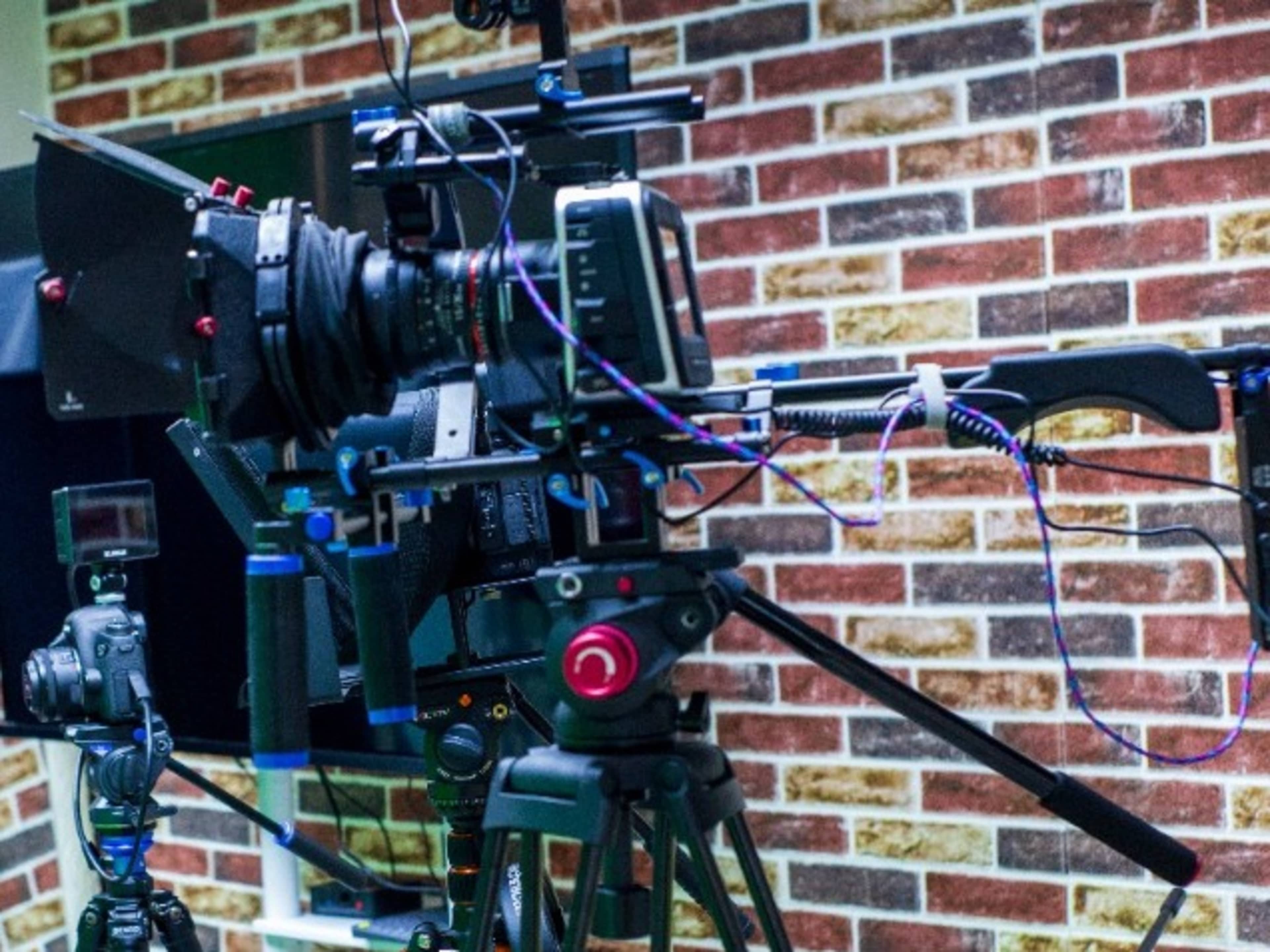 Blackmagic 2.5k with Lenses on tripod