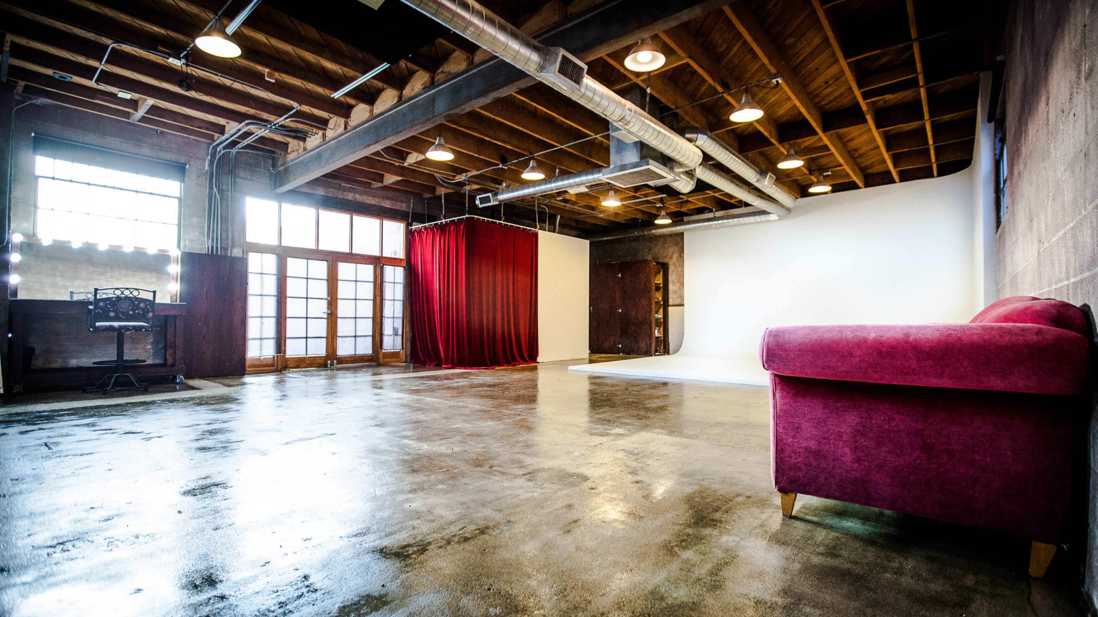 Pre-lit RGB Northeast LA Cyclorama/Warehouse Studio Image in Northeast Los Angeles, Los Angeles, CA