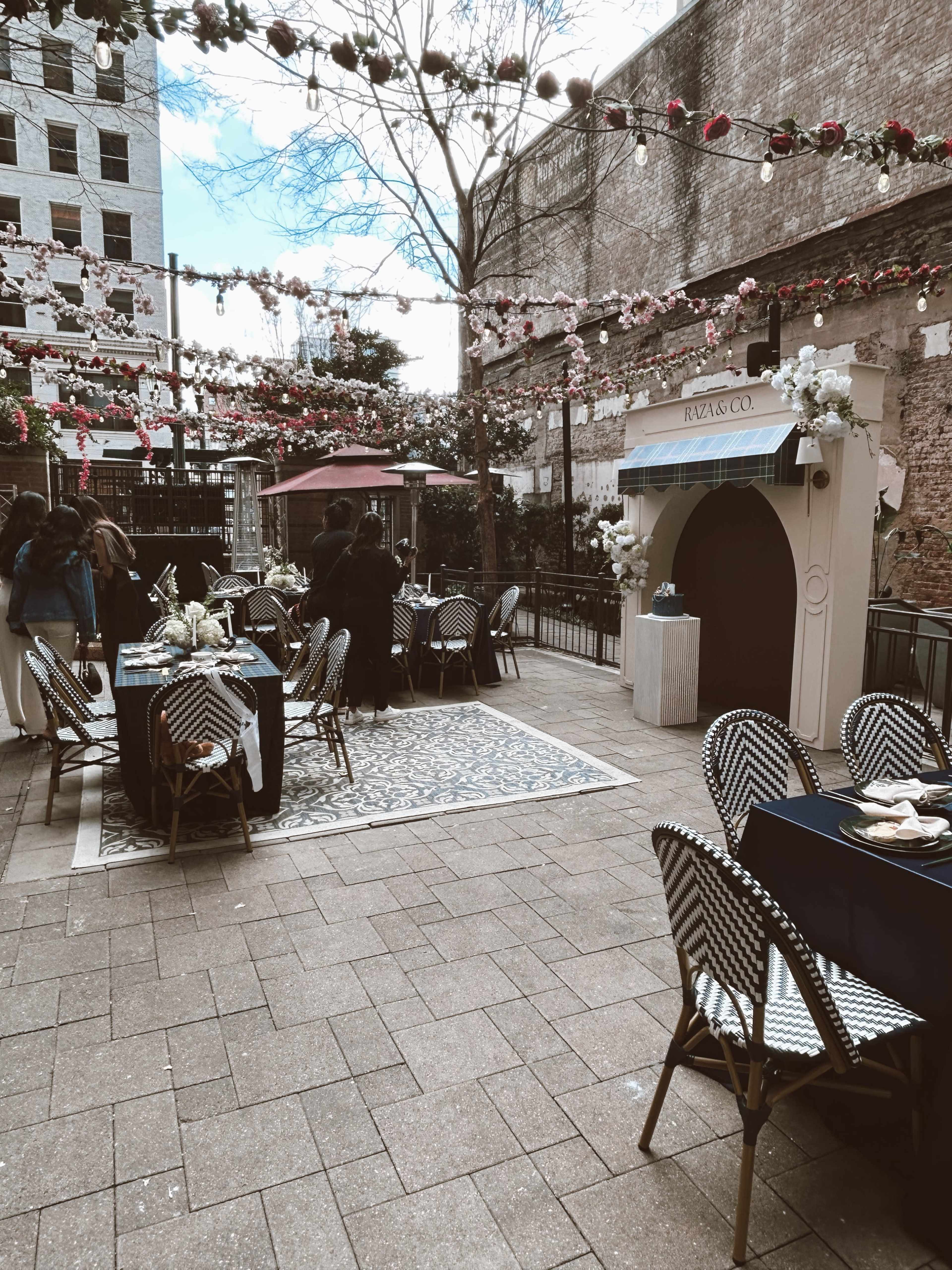 Downtown Houston open patio cocktail bar on Main st. Resembling what you would find in New York Image in Downtown Houston, Houston, TX