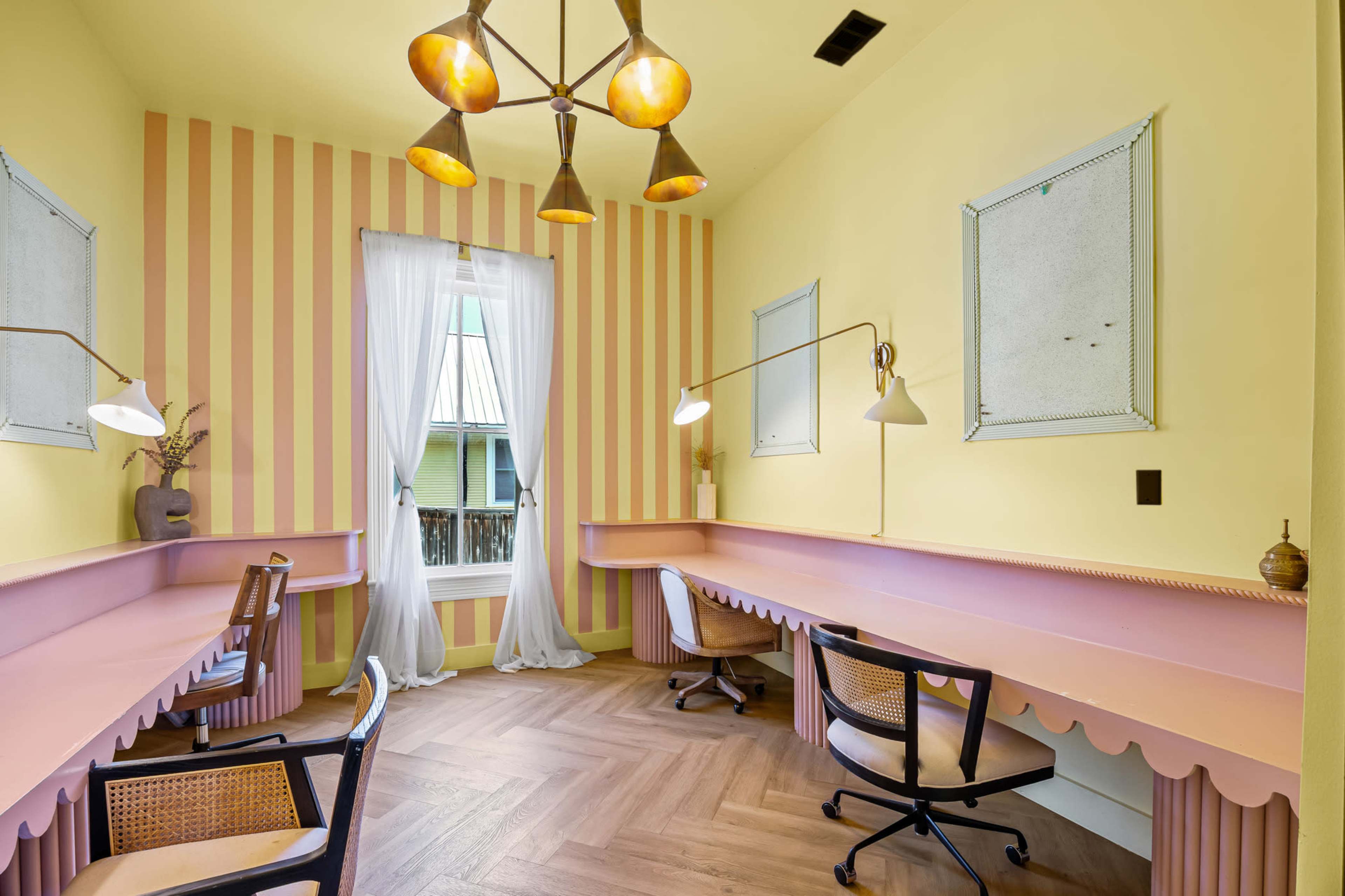 Colorful co-working space with ample seating Image in Central East Austin, Austin, TX