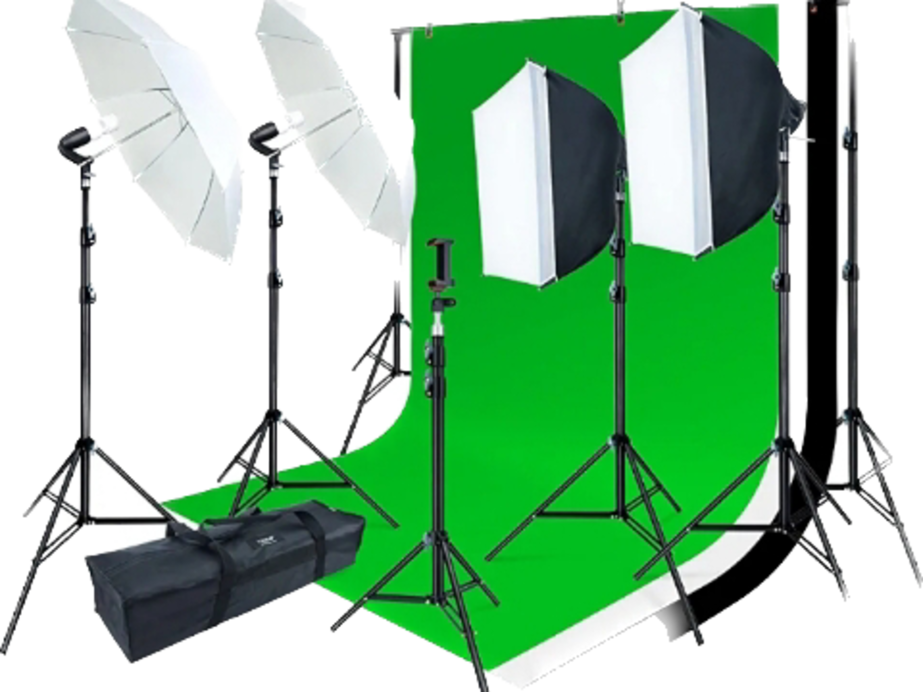 Green Screen and Lighting Equipment 