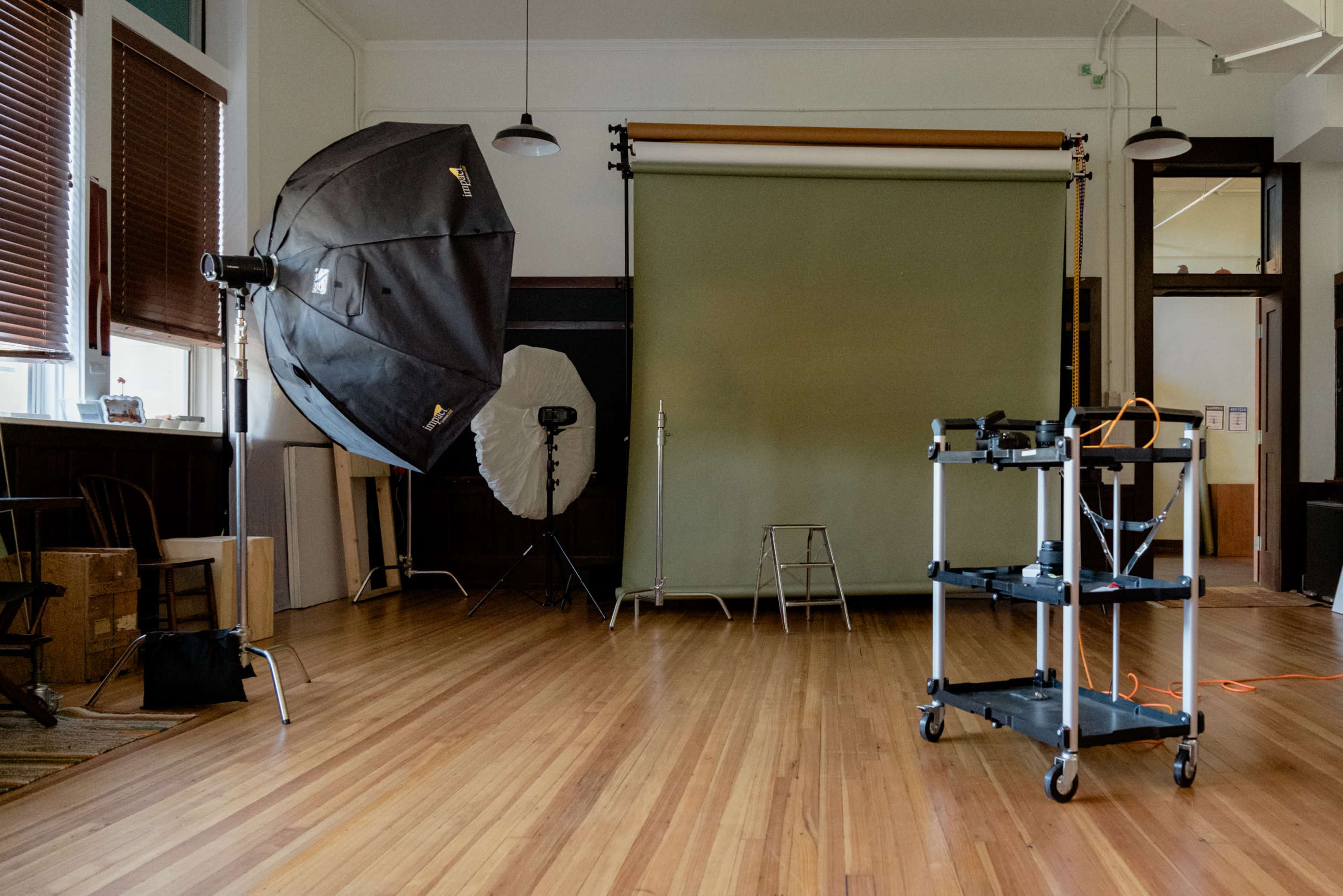 Natural Light Photo Studio with Gear in Historic Austin Building Image in Hyde Park, Austin, TX