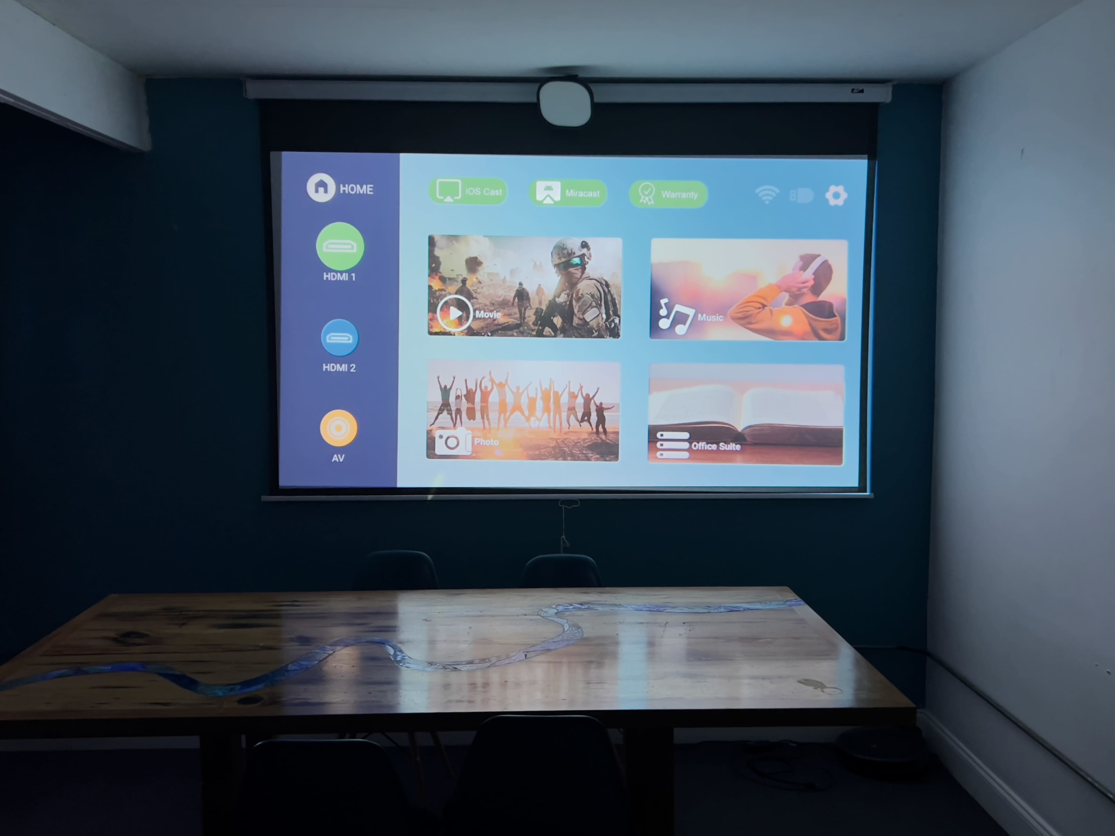 Meeting / Screening Room w/ 75" Touch Screen Monitor, Projector, Whiteboard, comfy Seating + More Image in South Atlanta, Atlanta, GA