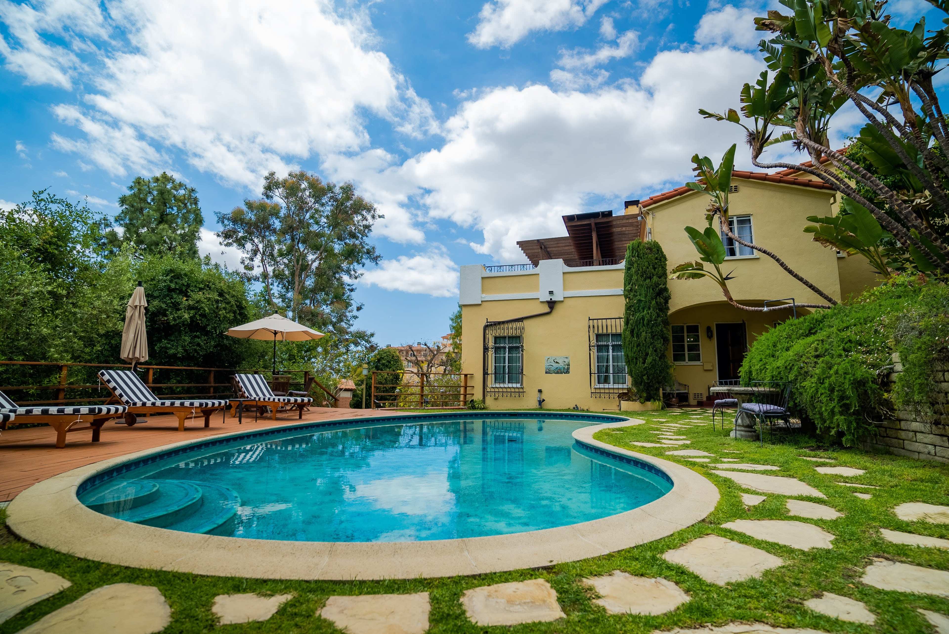 1930s Mediterranean style Estate on Hollywood Hills Image in Los Feliz, Los Angeles, CA