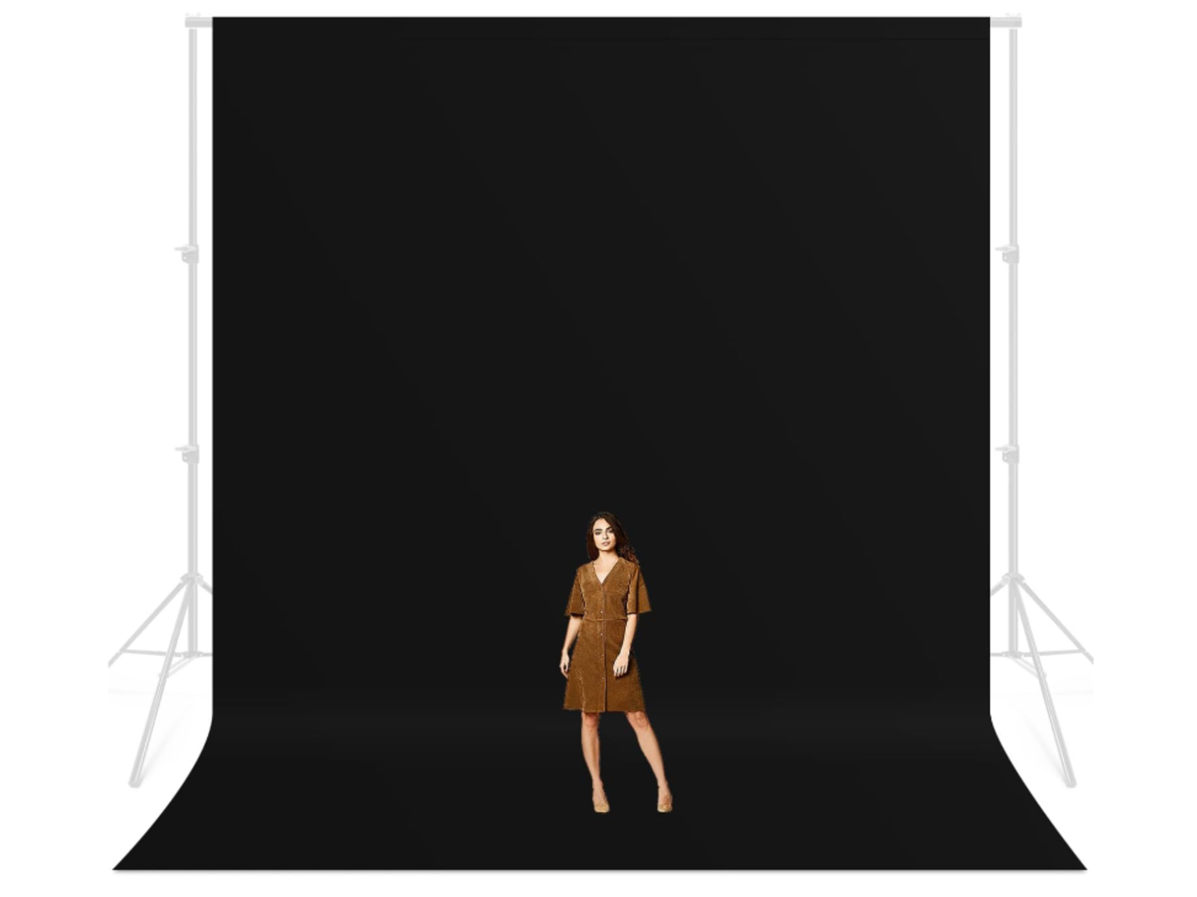 10' x 20' (W x H) Black Fabric Backdrop.