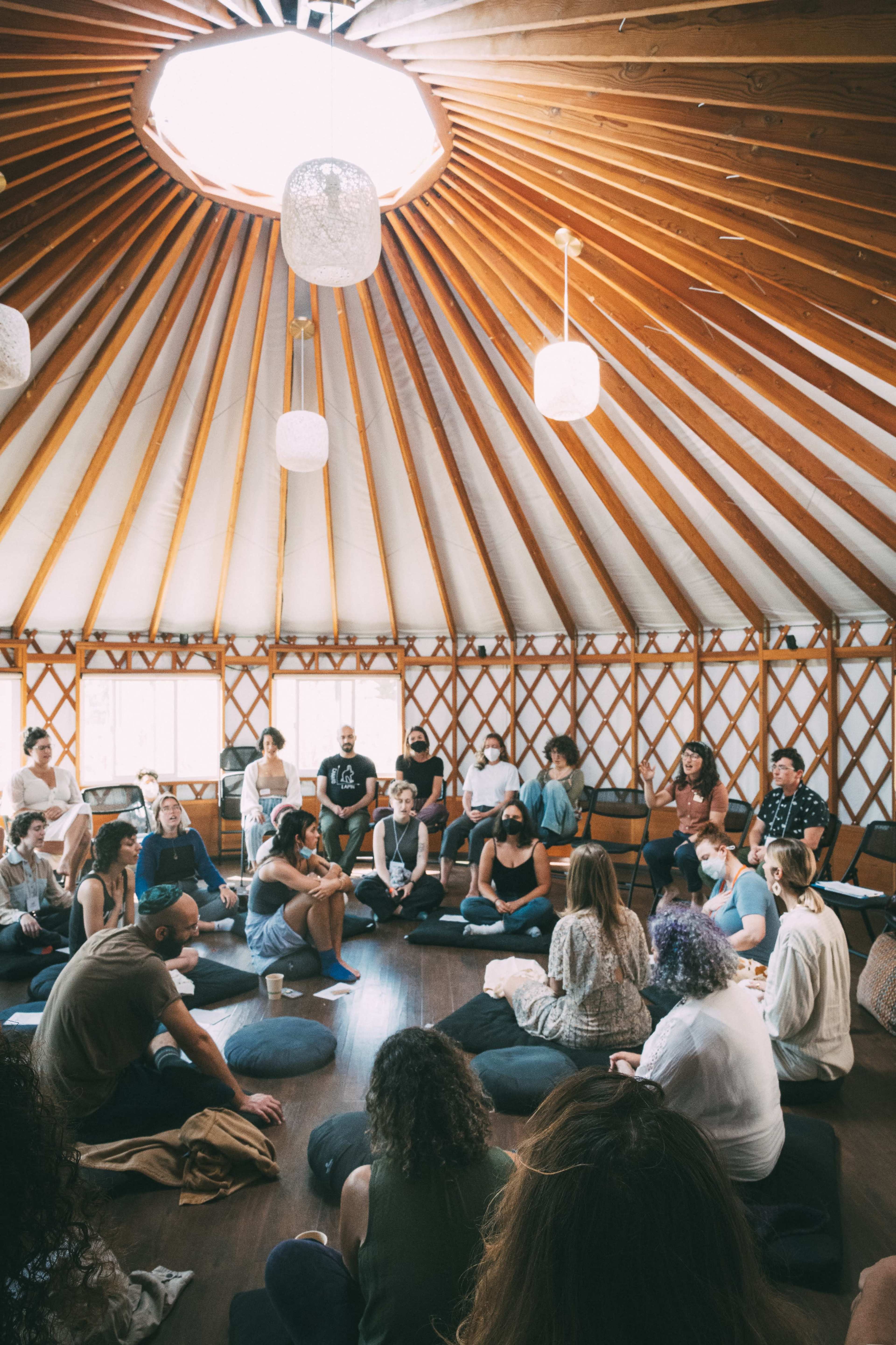 Serene Sunlit Yurt on an Urban Farm Image in Gilman District, Berkeley, CA