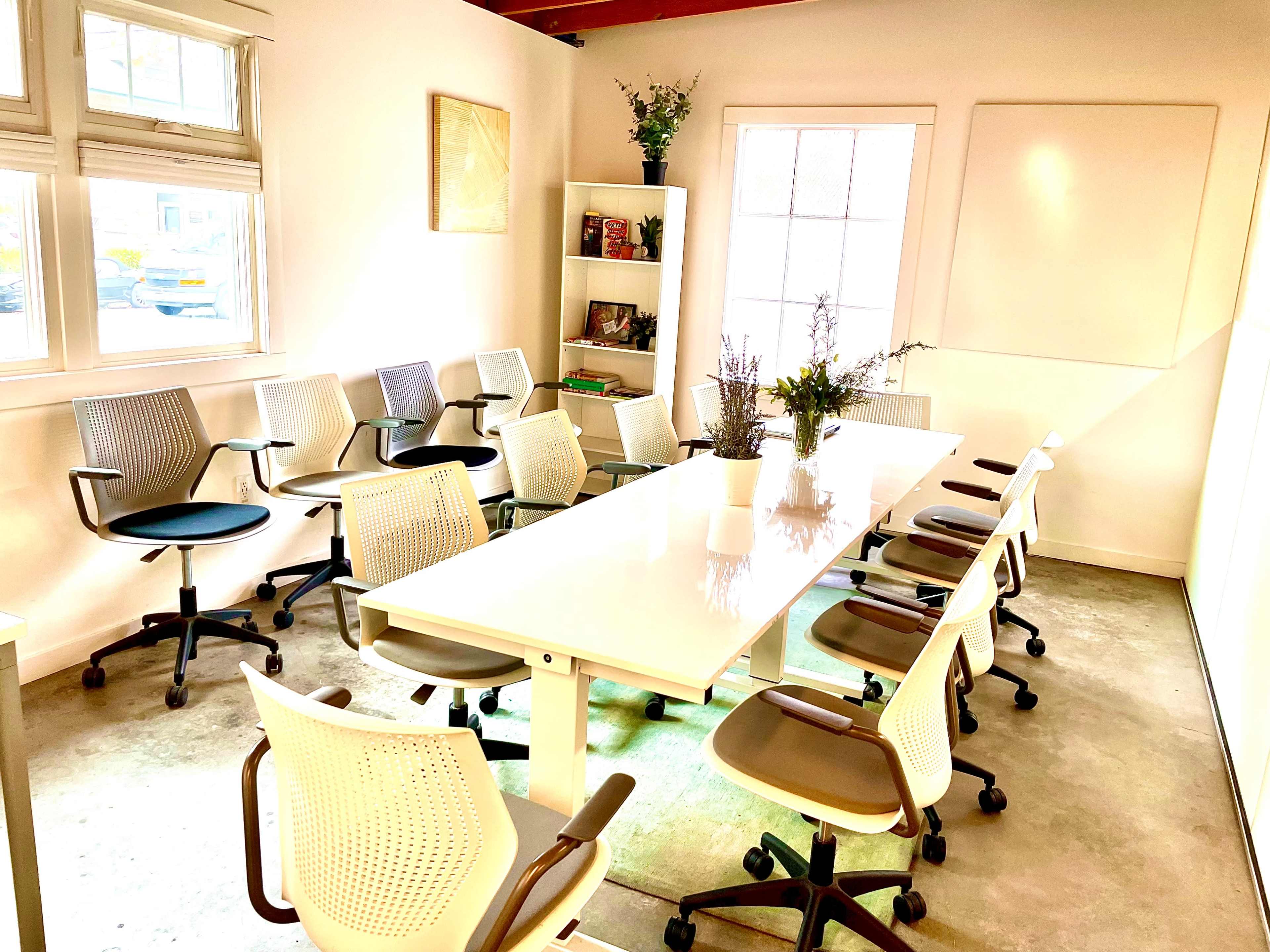 Convenient, Modern Conference Room with Whiteboard Image in West Berkeley, Berkeley, CA
