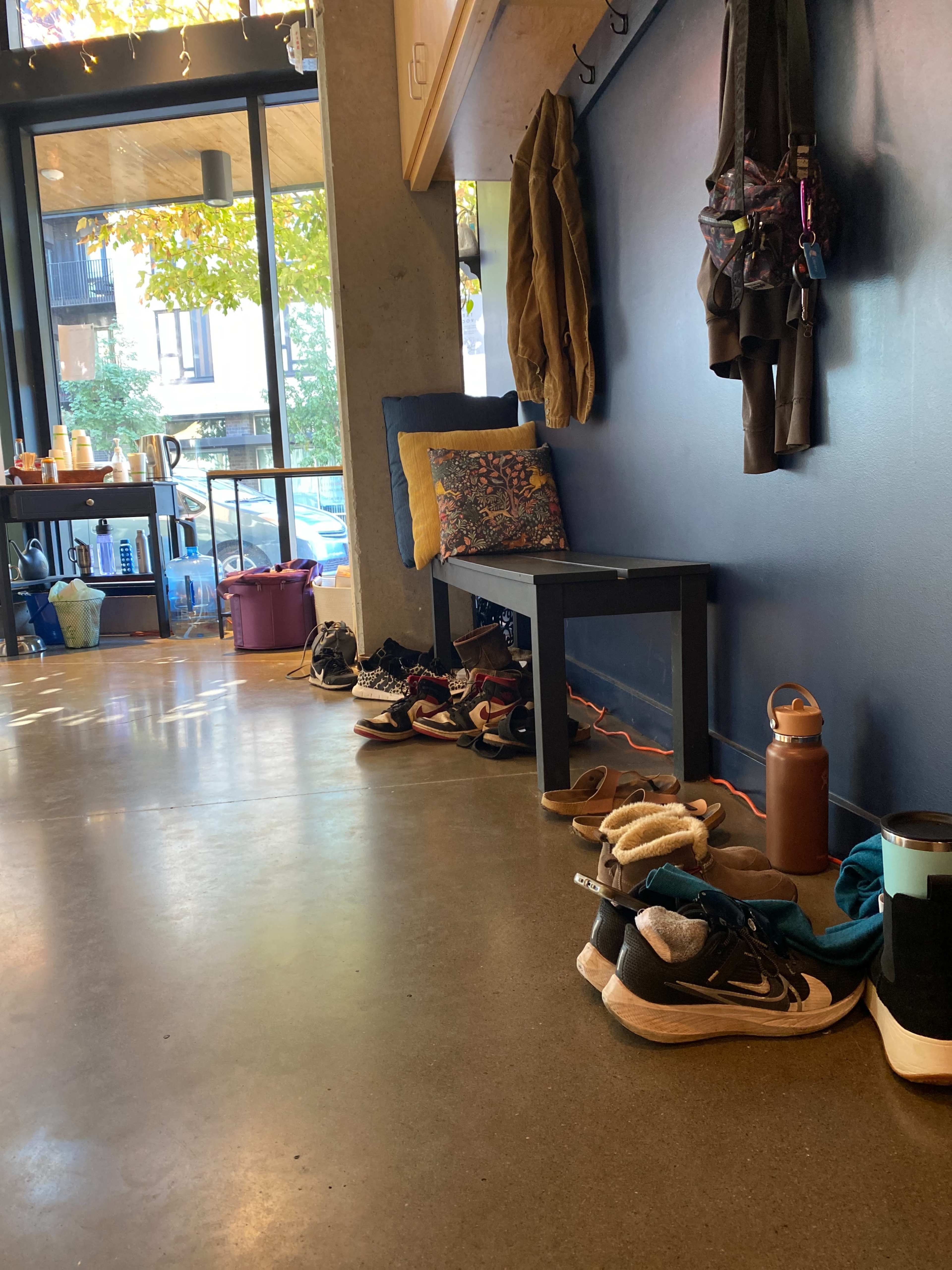 Colorful cozy welcoming yoga studio Image in Southeast Portland, Portland, OR