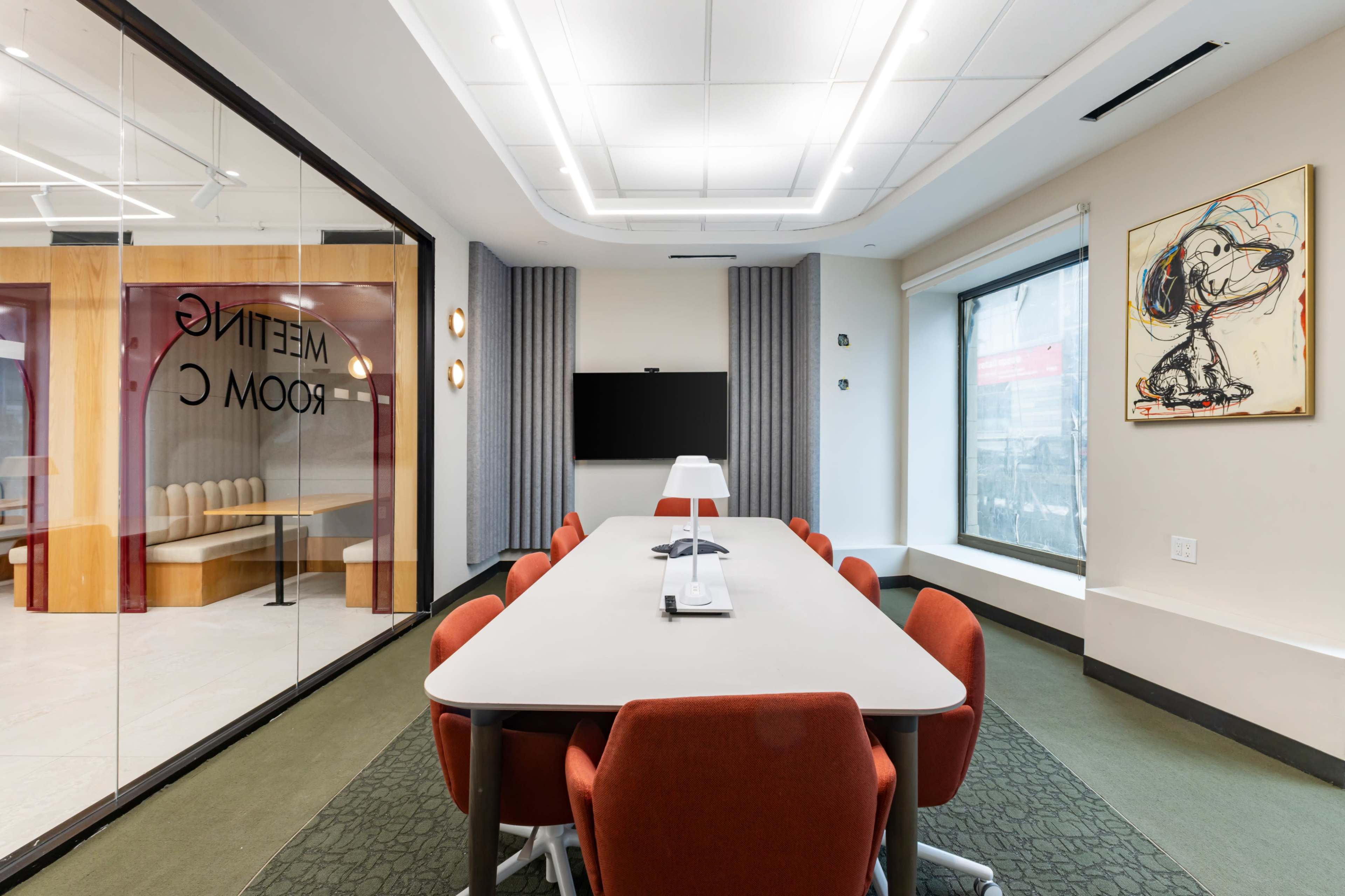 Double Windowed Floor To Ceiling Window-Meeting Room C in Downtown Brooklyn-AV and Wifi All included Image in Fort Greene, brooklyn, NY