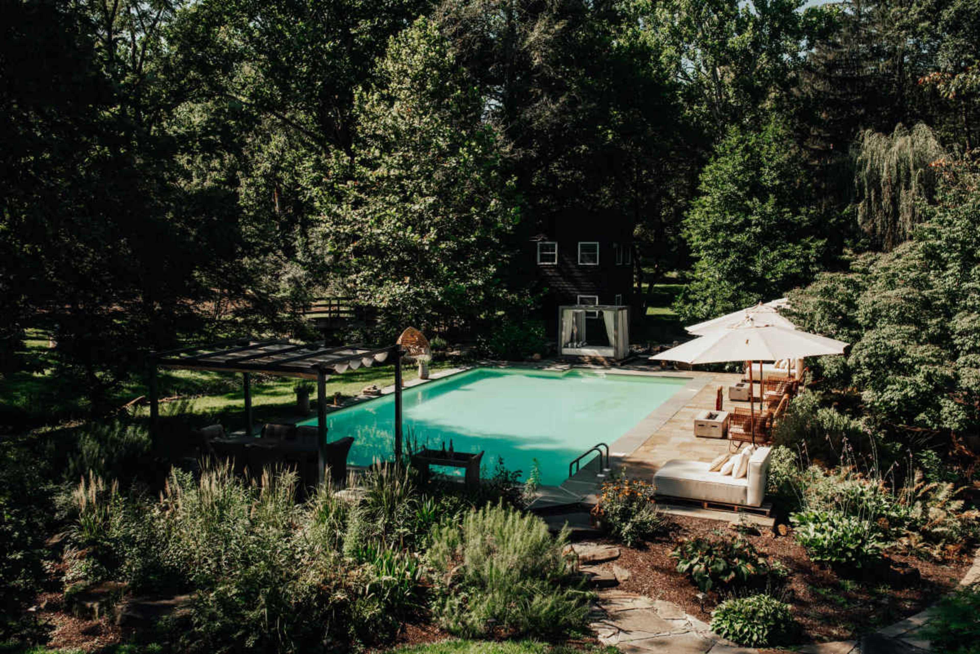 1819 Farm Estate: Waterfall & Bridge Near New Hope Image in West Amwell Township, Lambertville, NJ