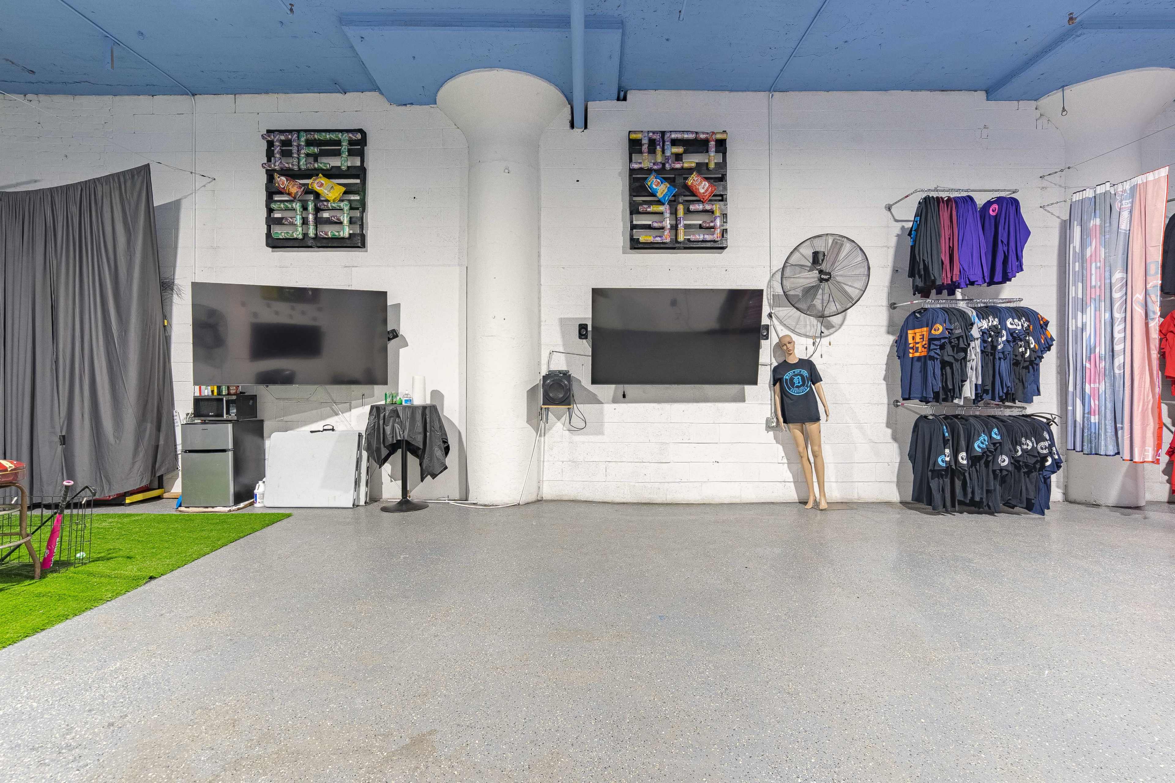 Loft Studio in the Back of the Whatupdoe Store Front. Image in Russell Industrial, Detroit, MI