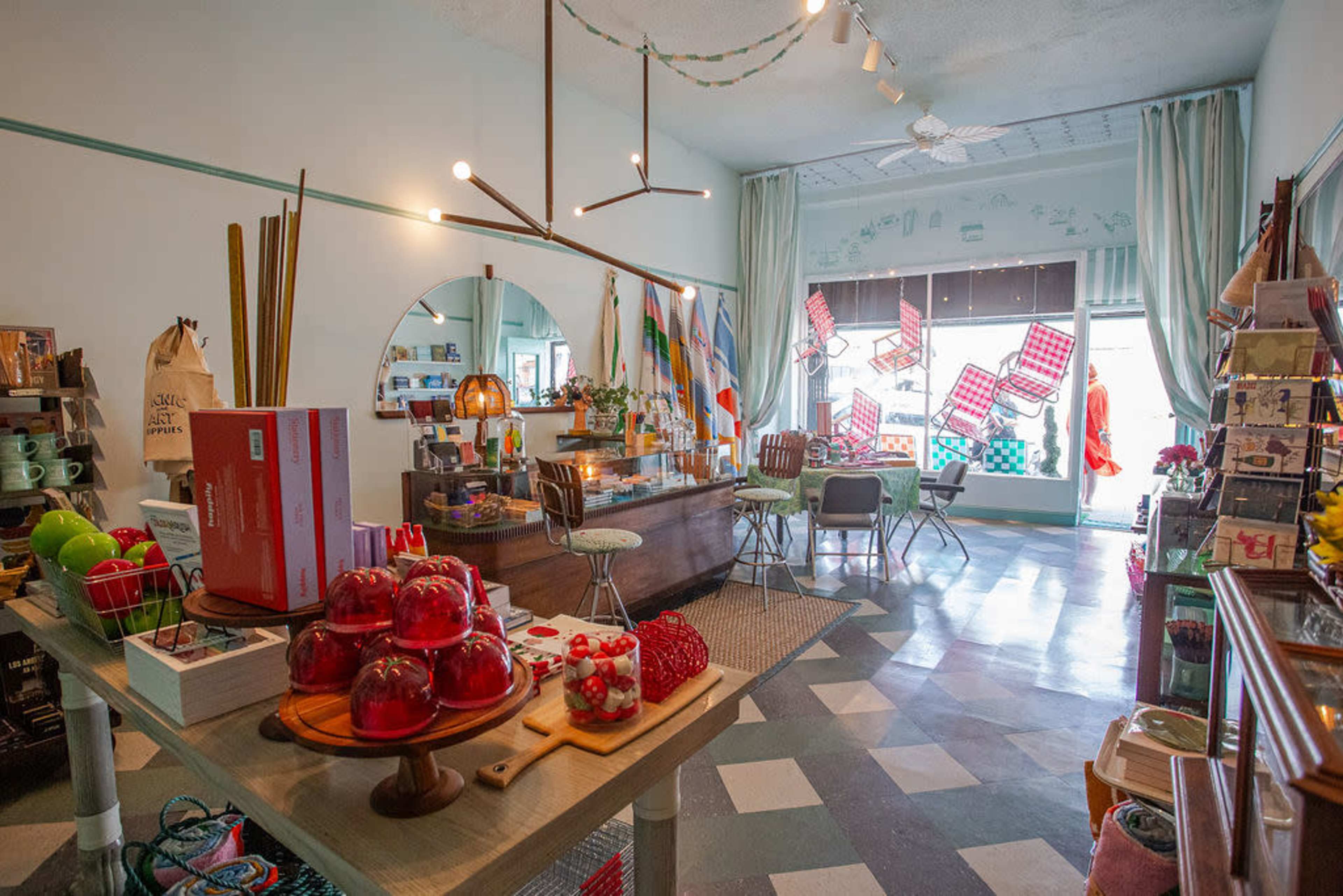 Accidentally Wes Anderson small retail gift shop with timeless feel and rolling ladder Image in Koreatown, Los Angeles, CA