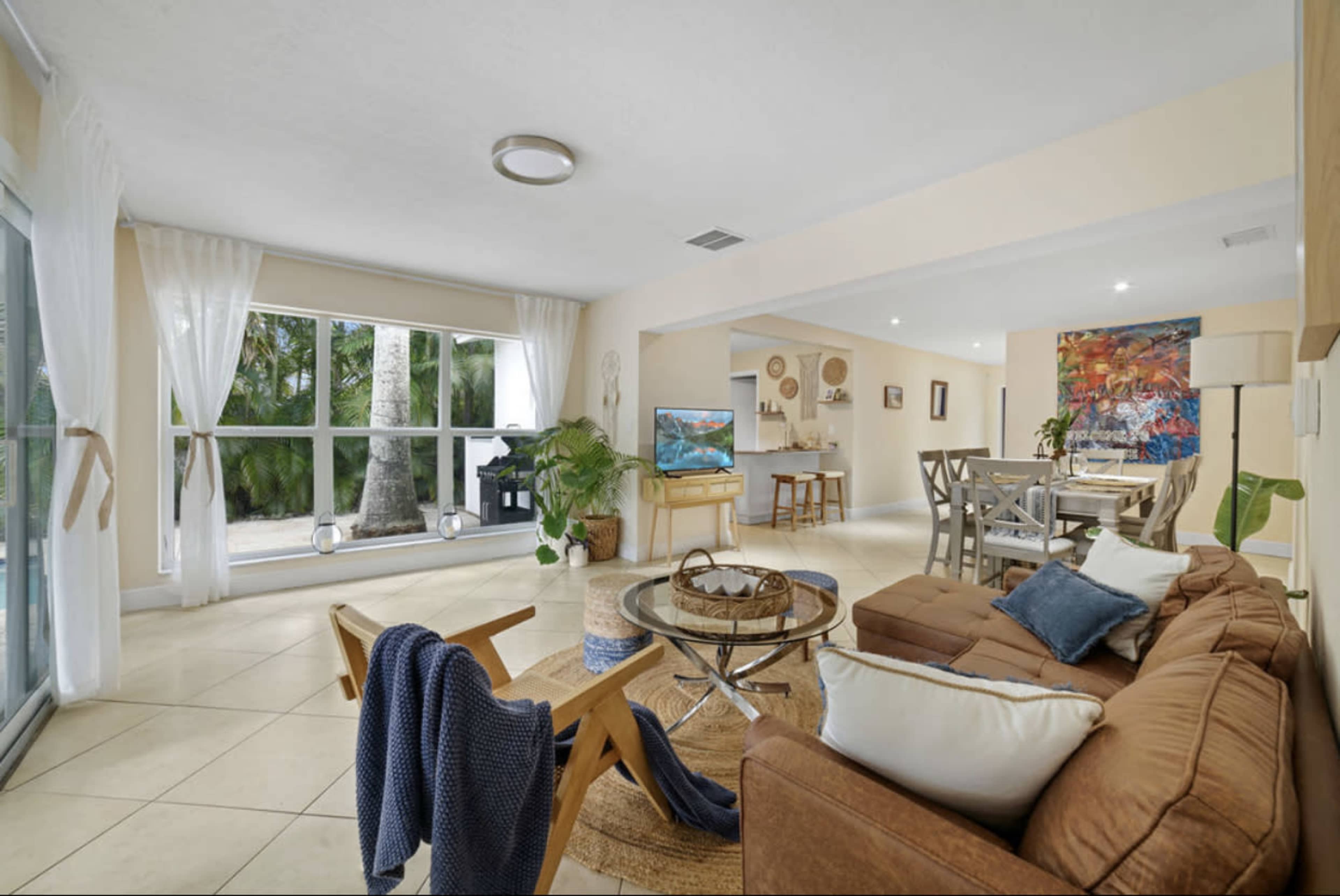 Waterfront Beach House w Pool, Hammock and Fireplace Image in North Central, Hollywood, FL