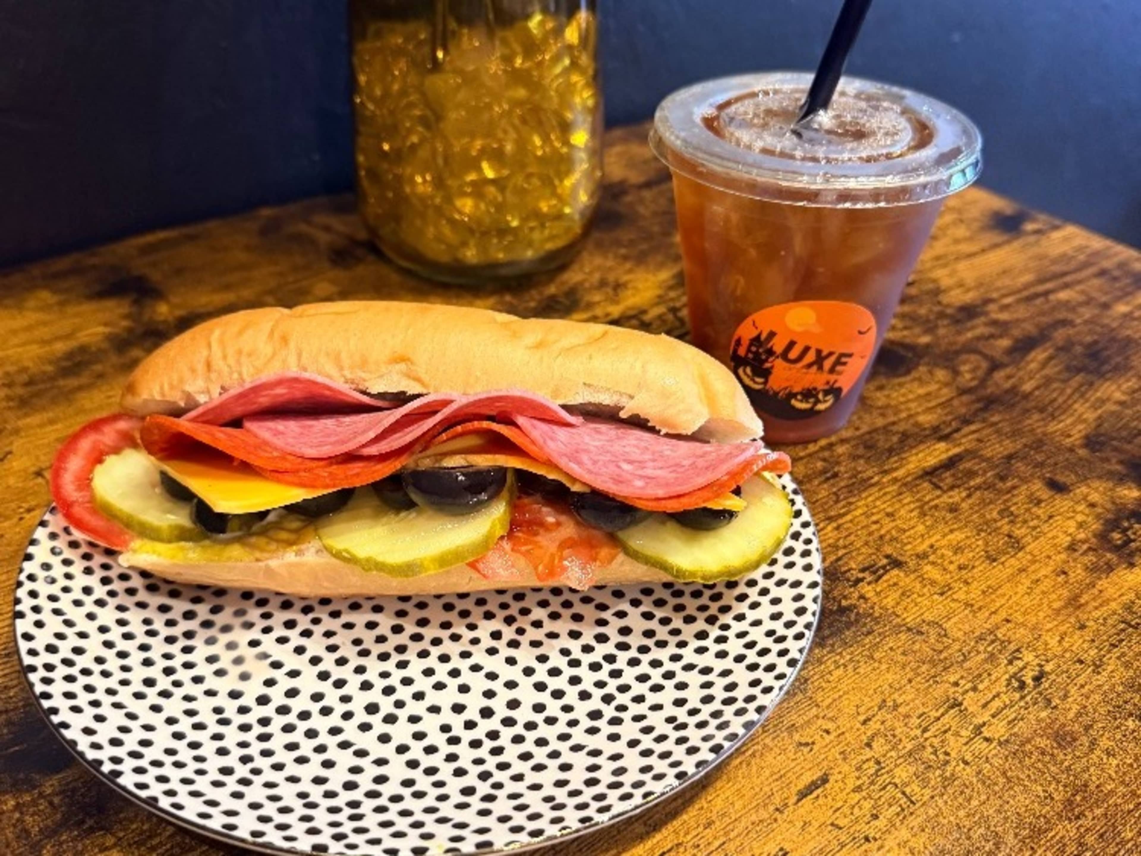 Sandwiches and tea station