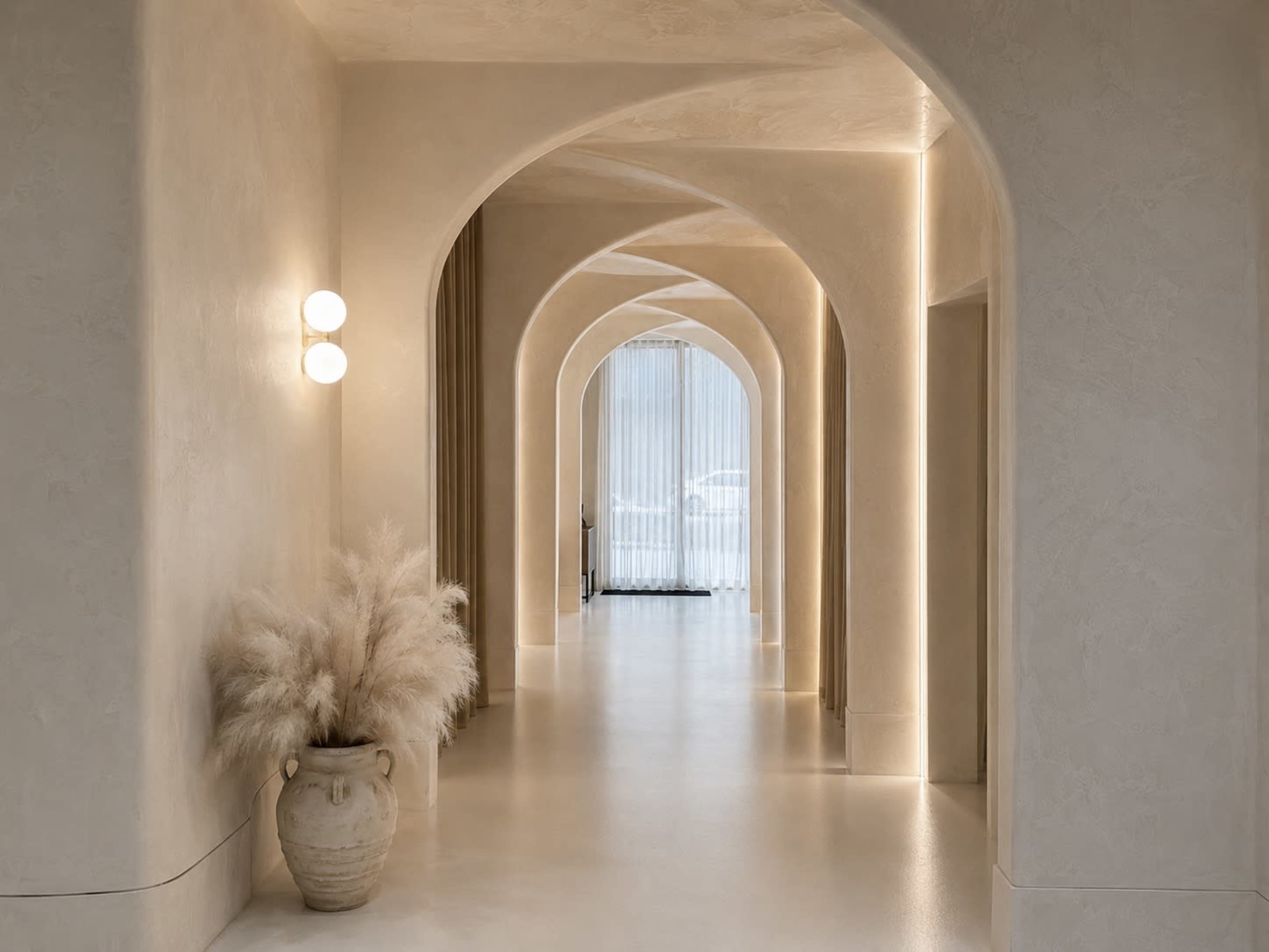 Mediterranean-Inspired Studio with Iconic Arched Hallway in Altona North Image in Altona North, Altona North, VIC