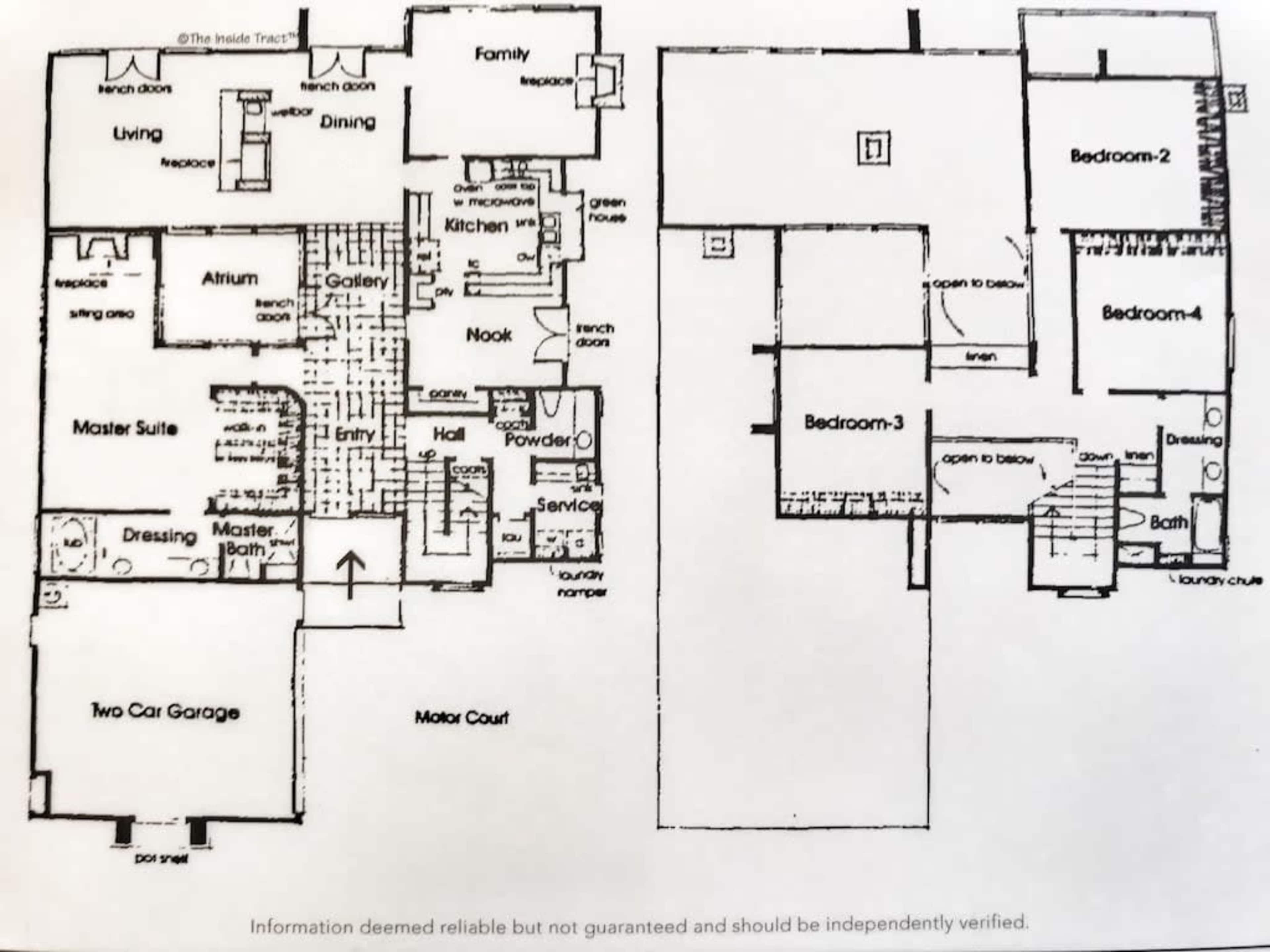 A floor plan for a house featuring various rooms including a living area, kitchen, bedrooms, and a garage.