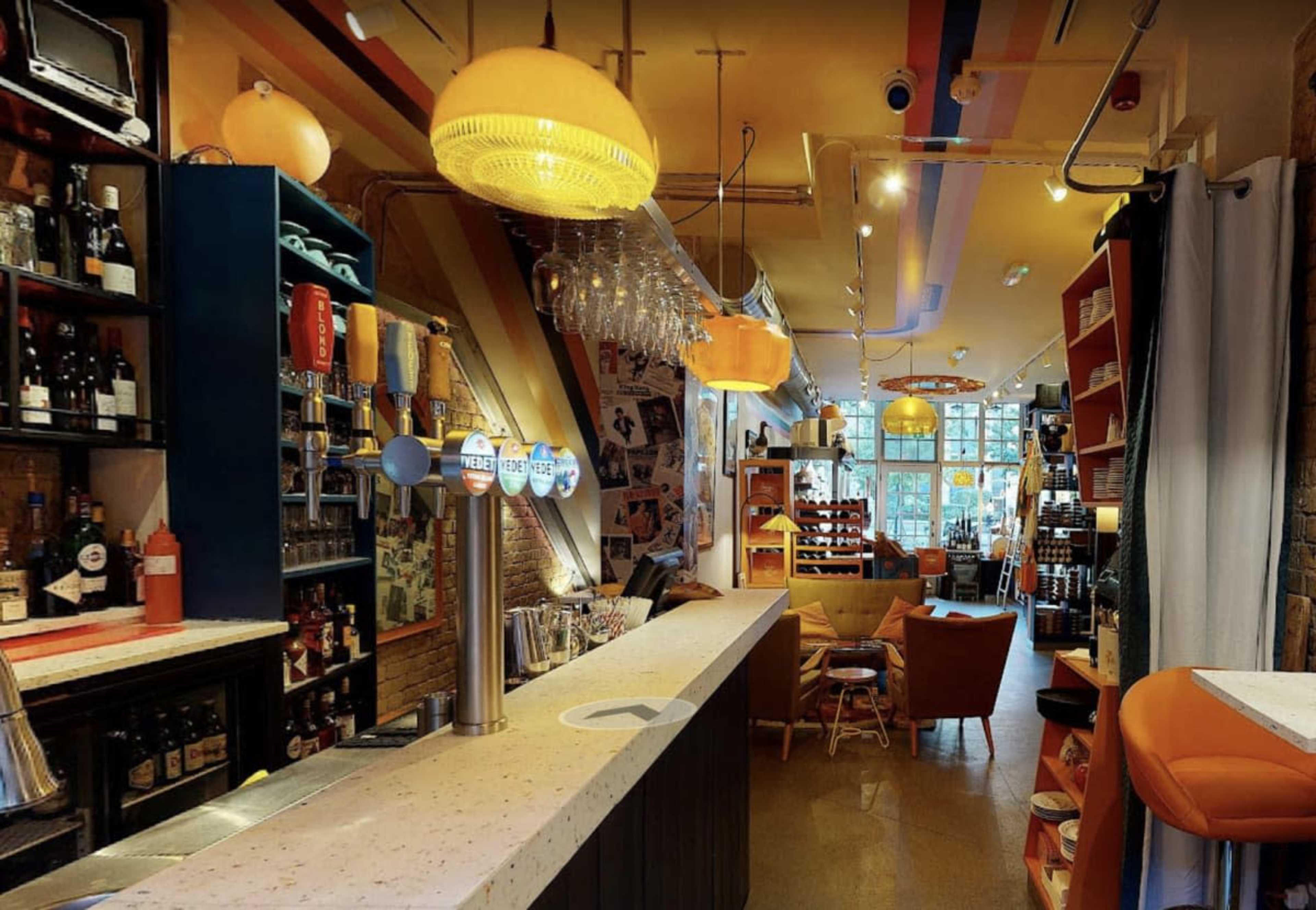 70's Bar in Historic Victorian Market in City of London Image in Spitalfields, London, ENG