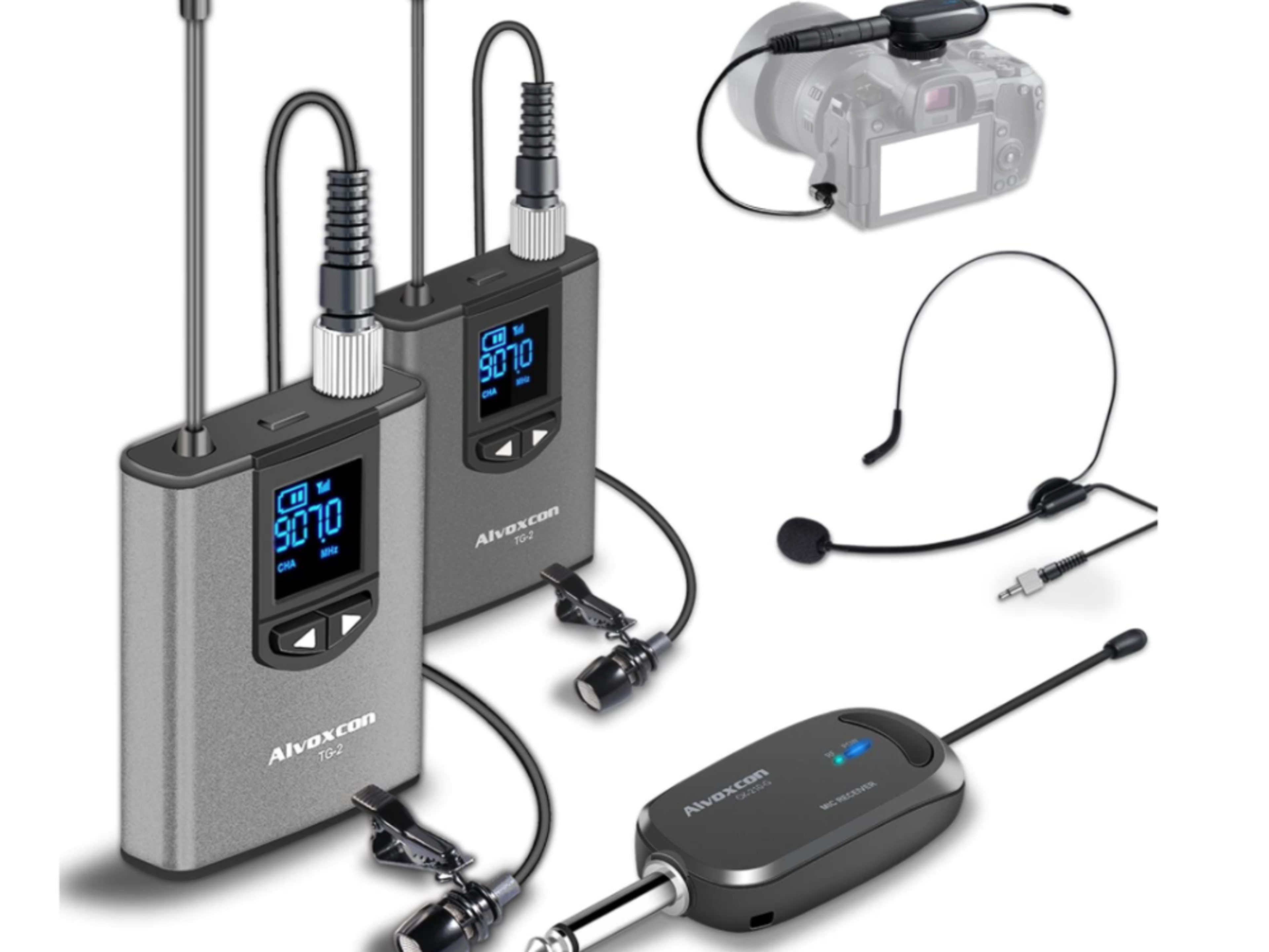 Wireless Headset Lavalier Microphone System