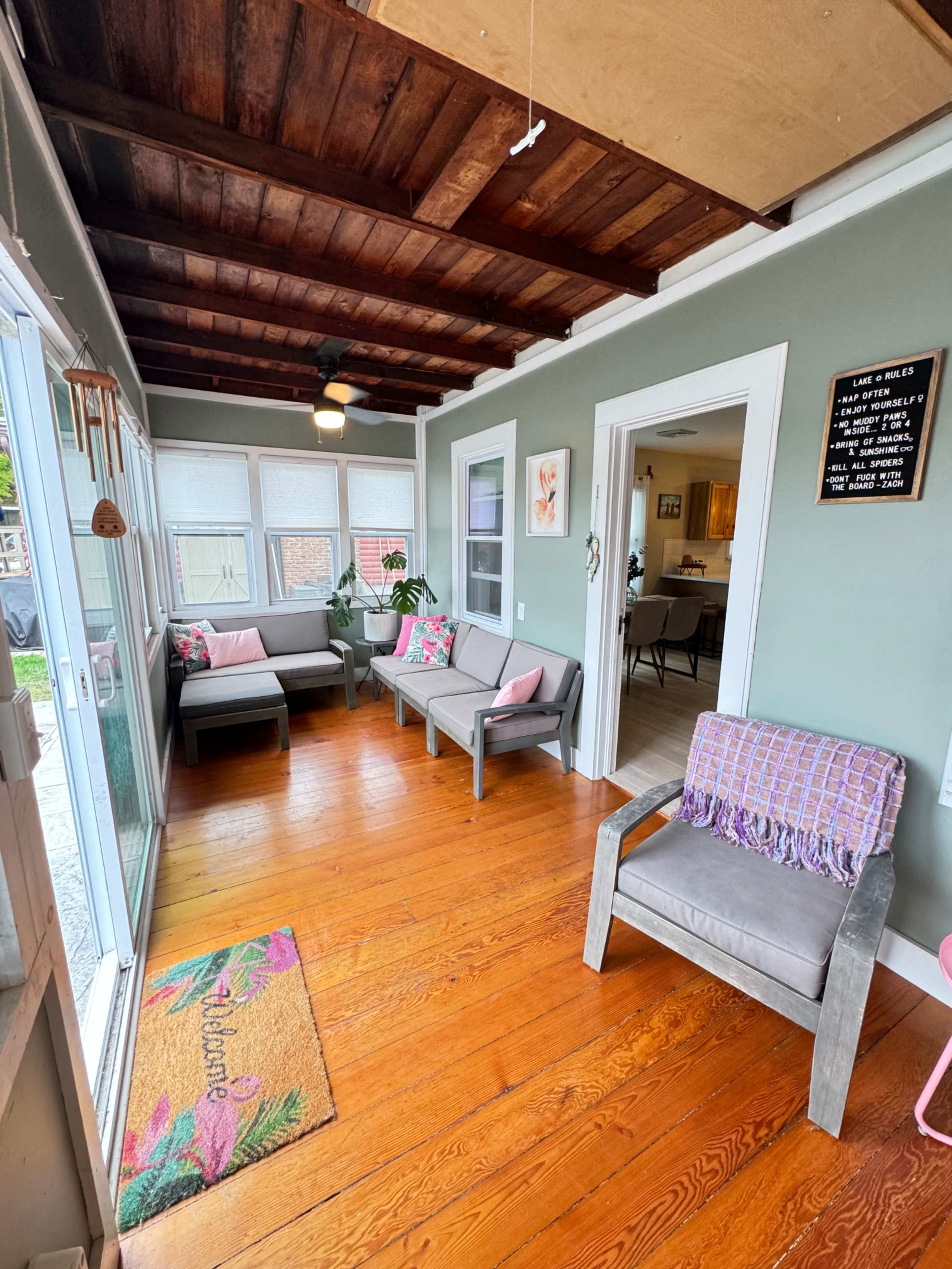 Updated Airy Boho Lake House Image in Sand Lake, Averill park, NY