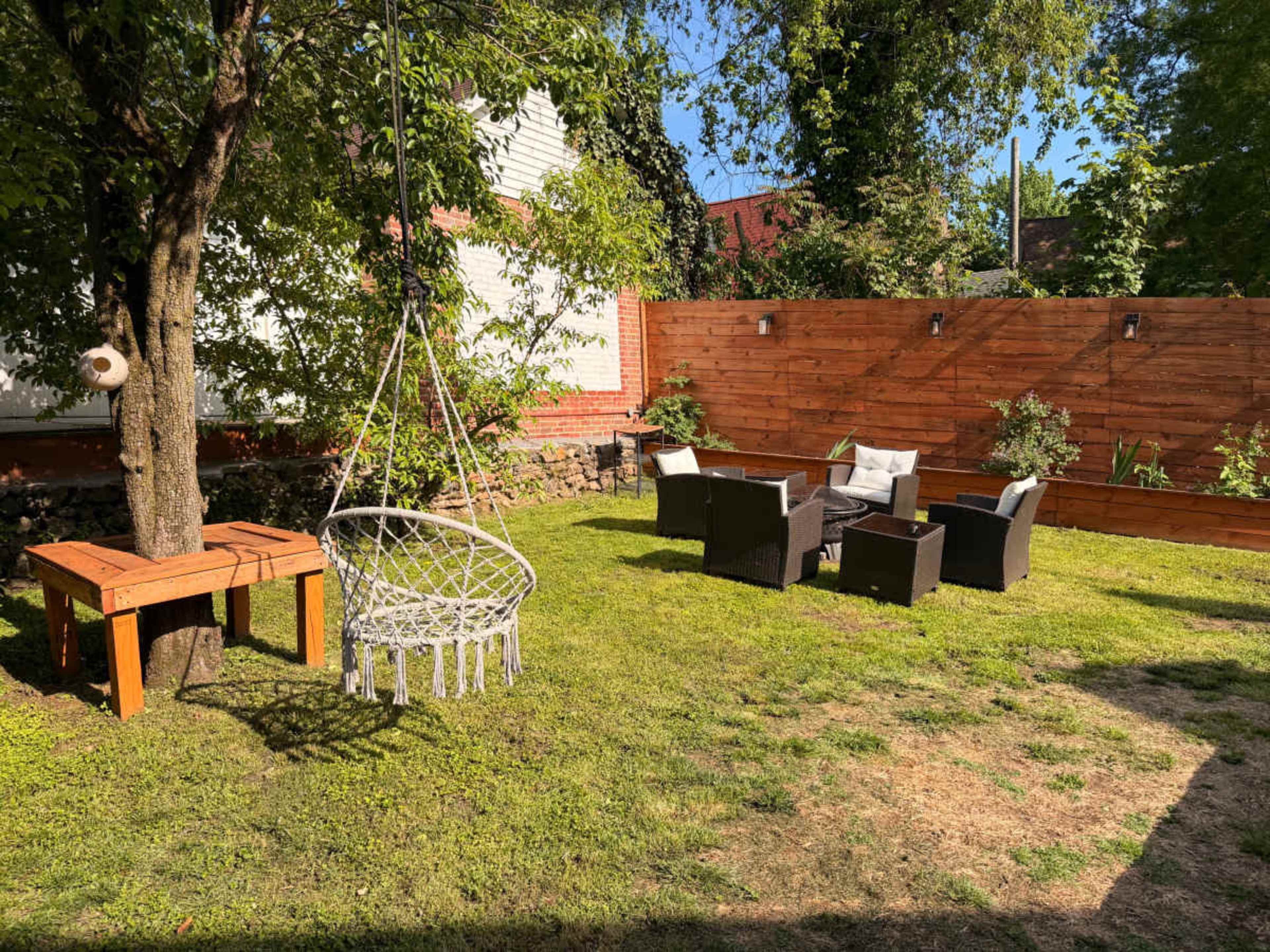 Suburban backyard perfect for BBQs Image in South Side, Mount Vernon, NY