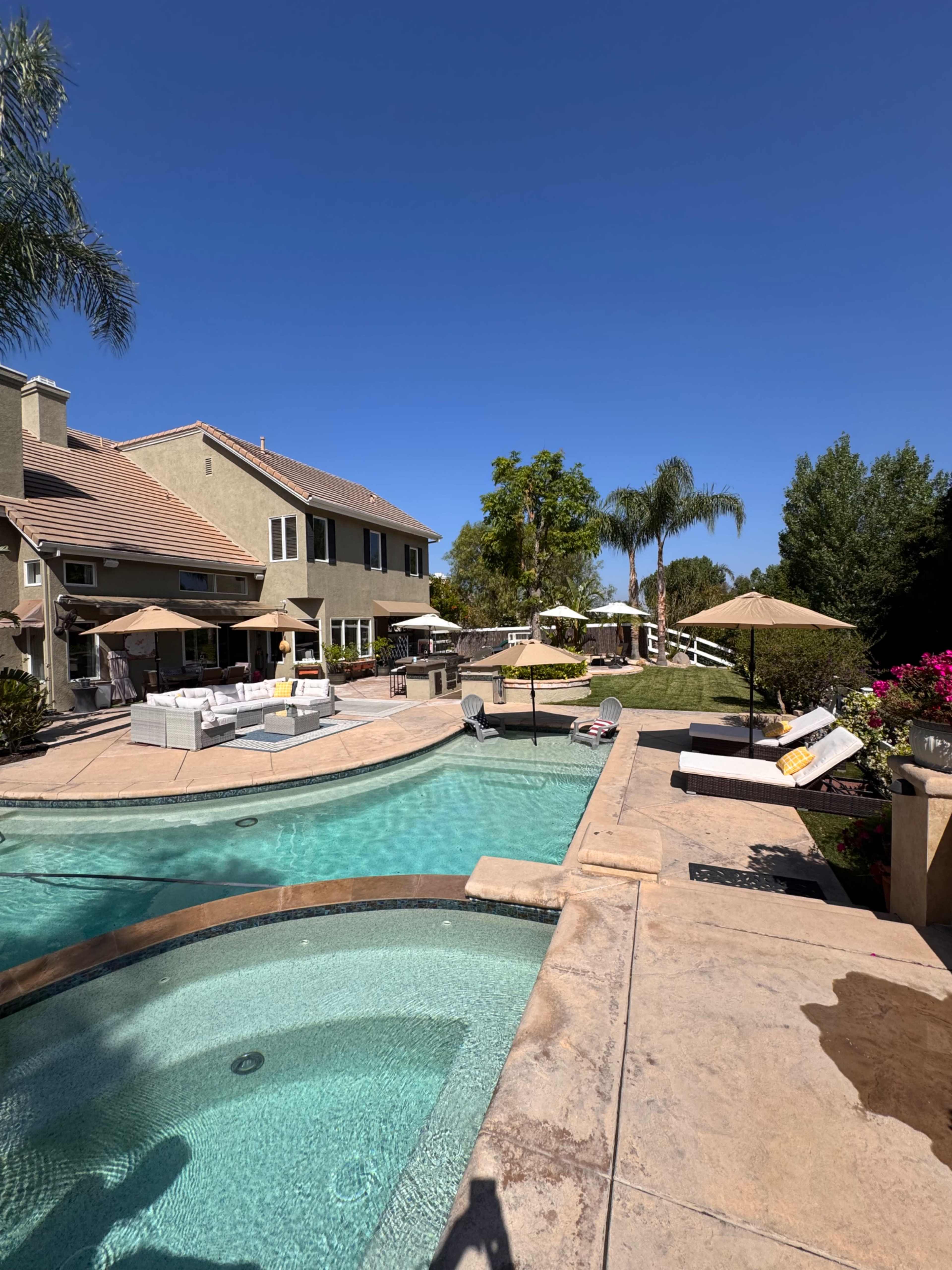 Pool oasis with private nature park Image in , Santa Clarita, CA