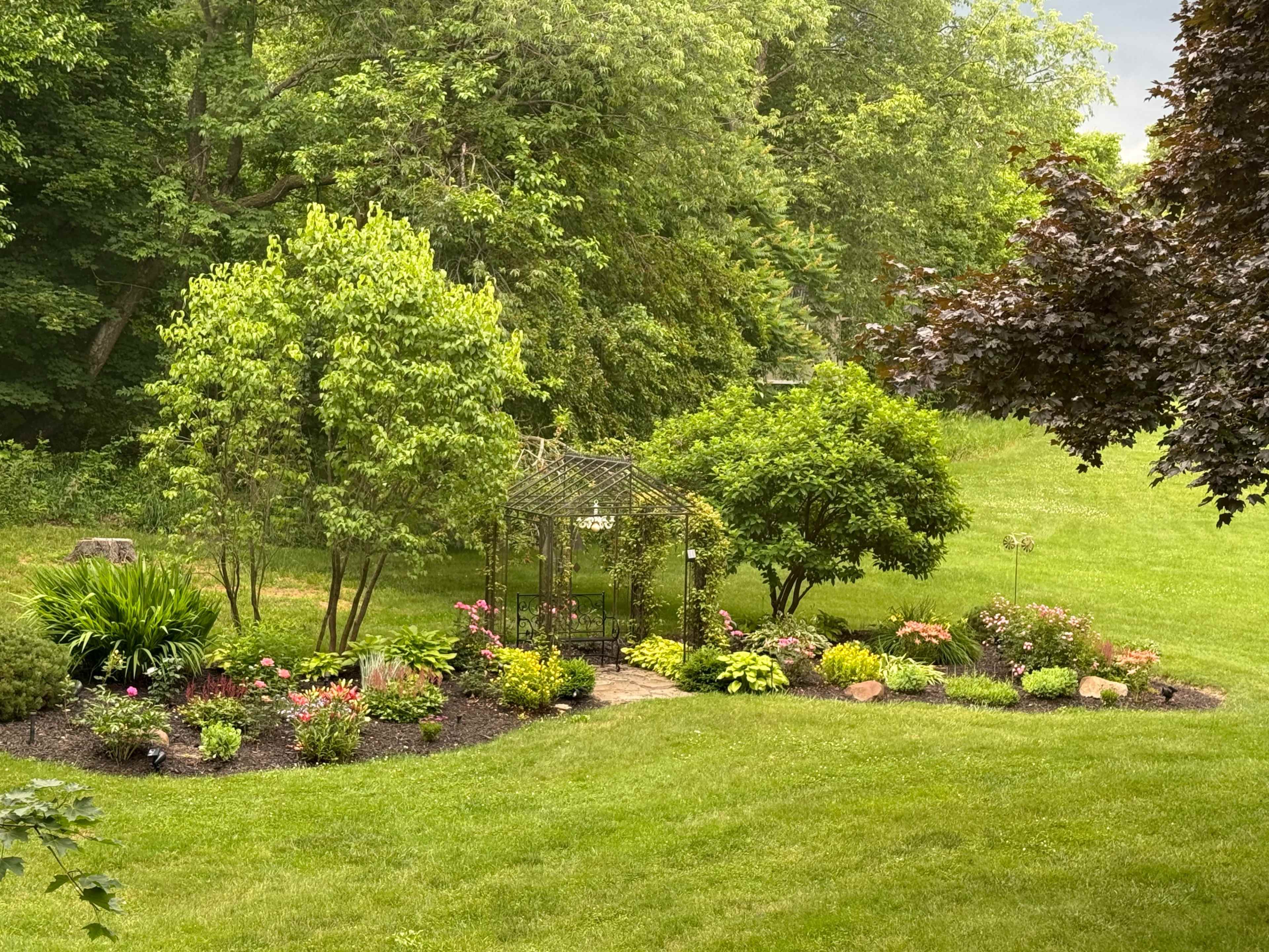 Outdoor French Country Courtyard near the historic Village of Romeo,  perfect for casual or formal gatherings. Image in Bruce Township, Romeo, MI