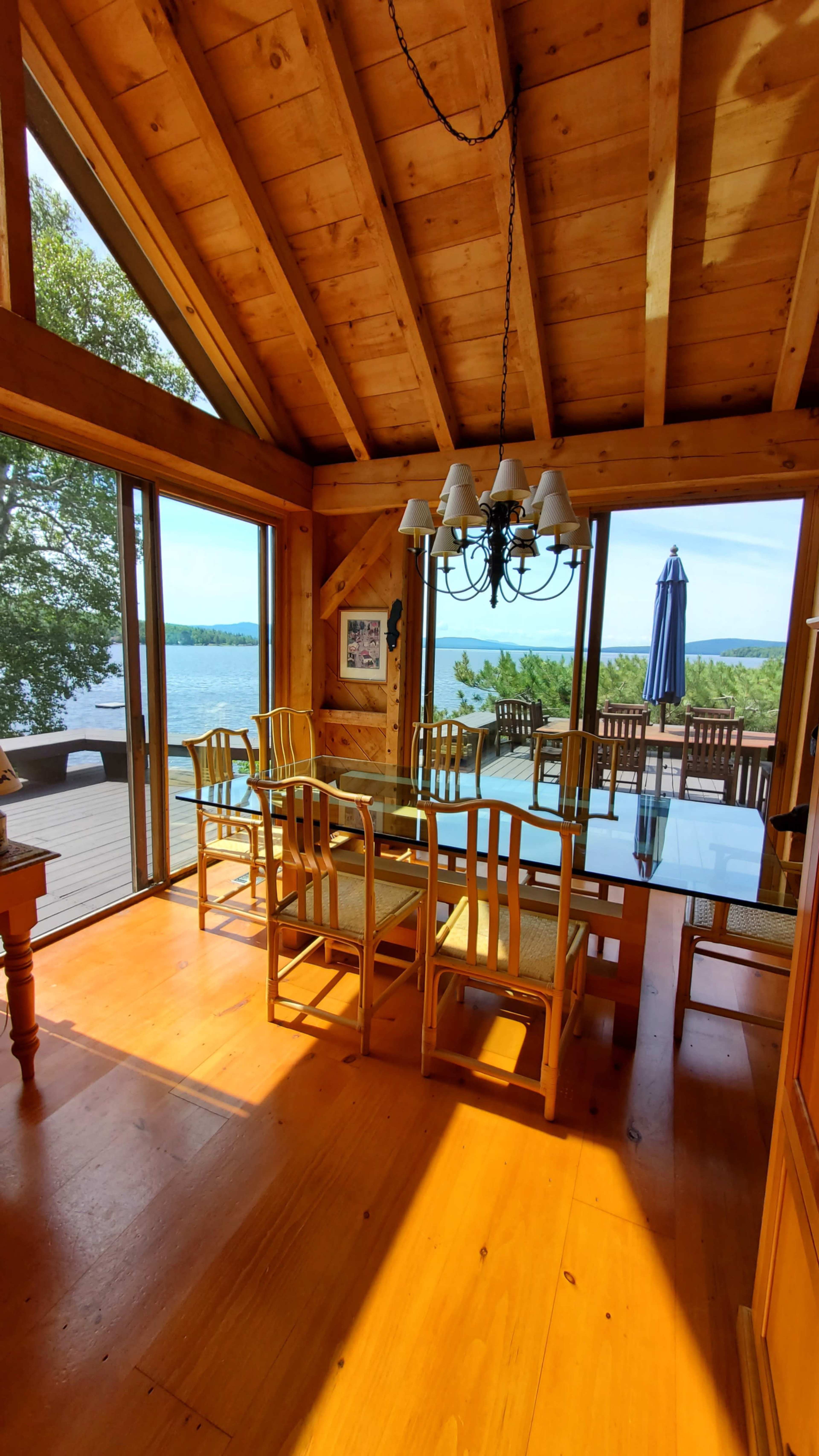 Gorgeous indoor outdoor mountain lakehouse. Image in Rangeley, Oquossoc, ME