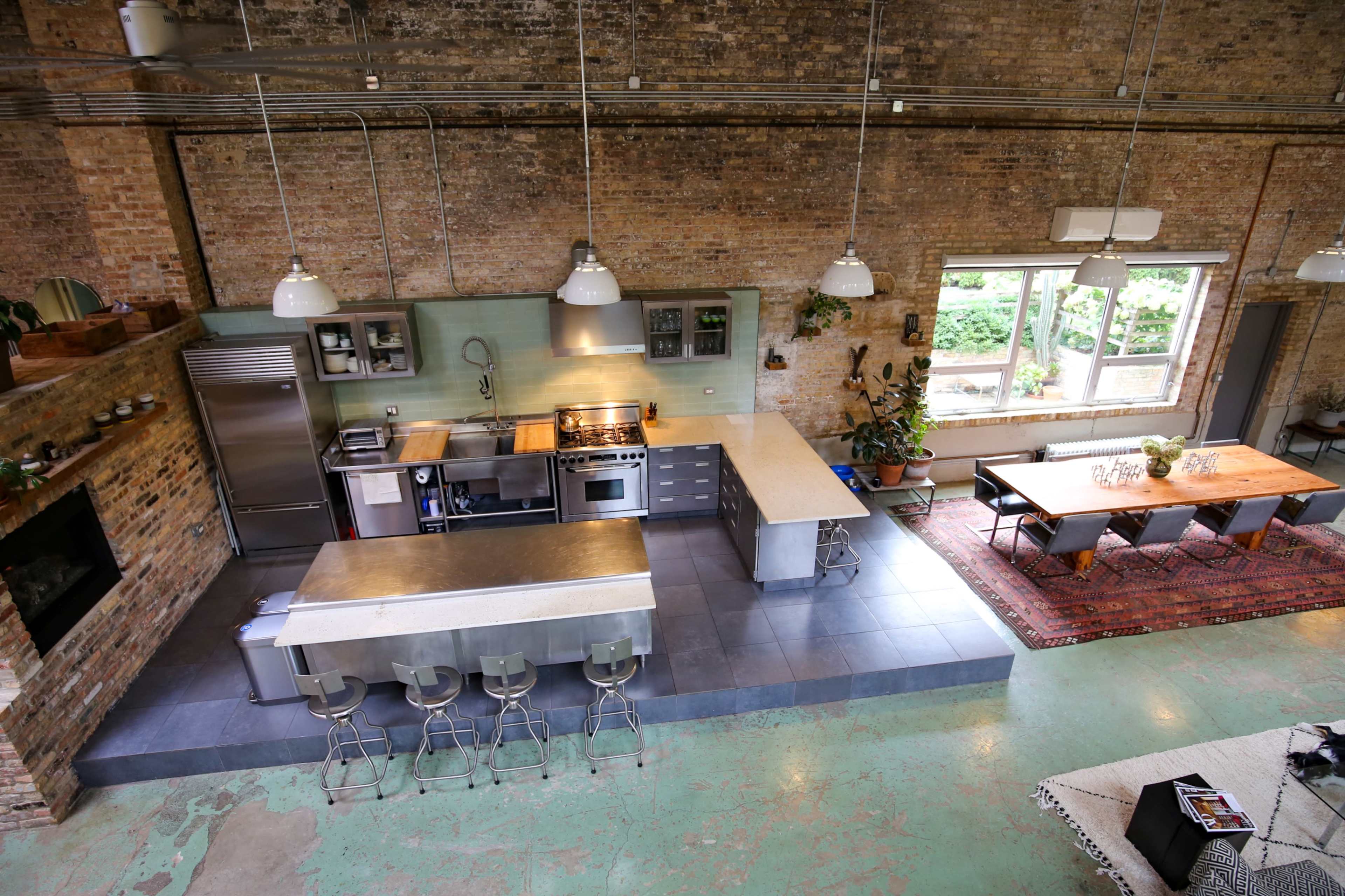IA House- Inspiring Private Industrial Loft & Garden Image in Irving Park, Chicago, IL