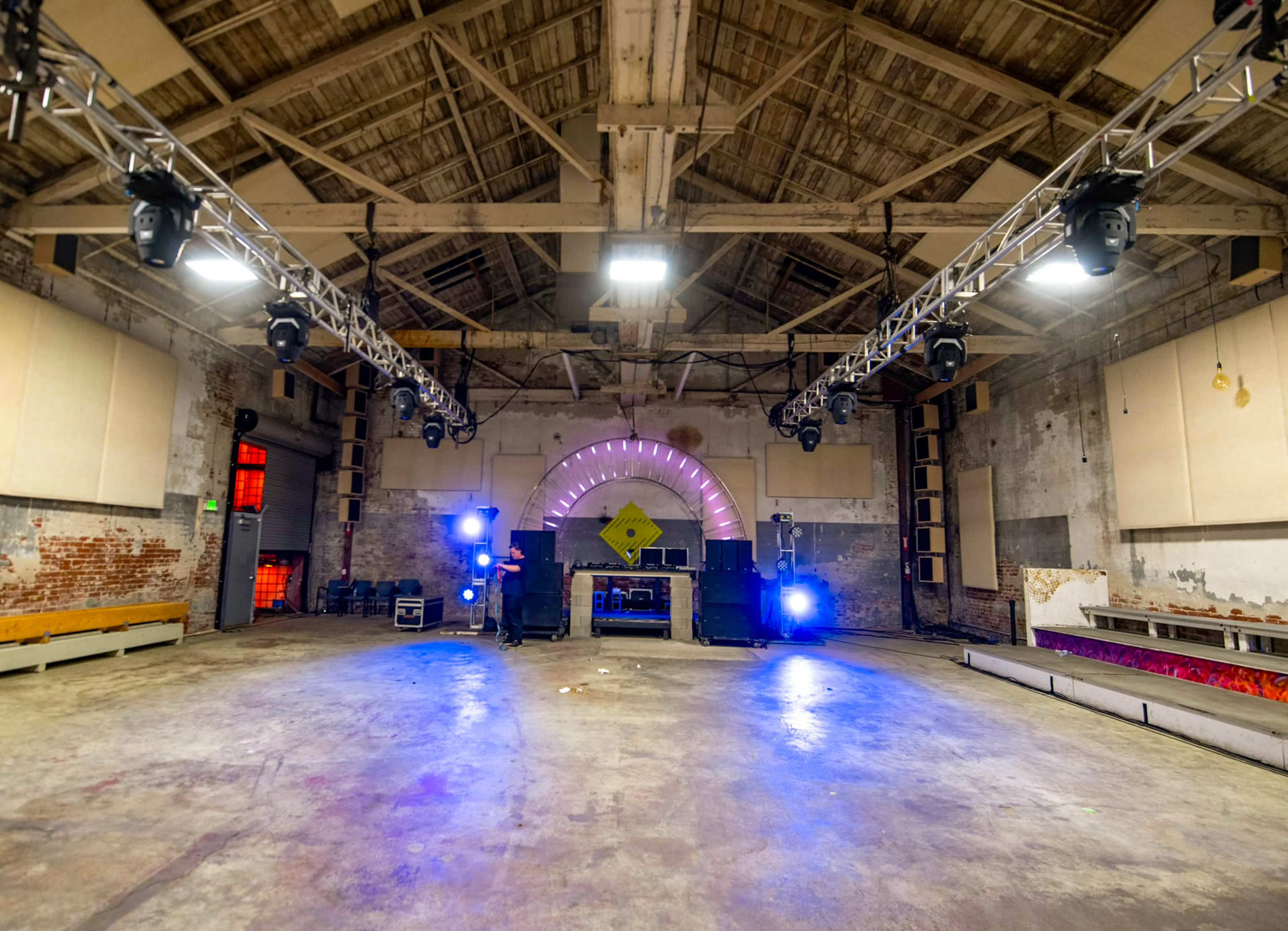 Industrial-Chic Warehouse with Iconic Sound & Lighting Options Image in East Peralta, Oakland, CA