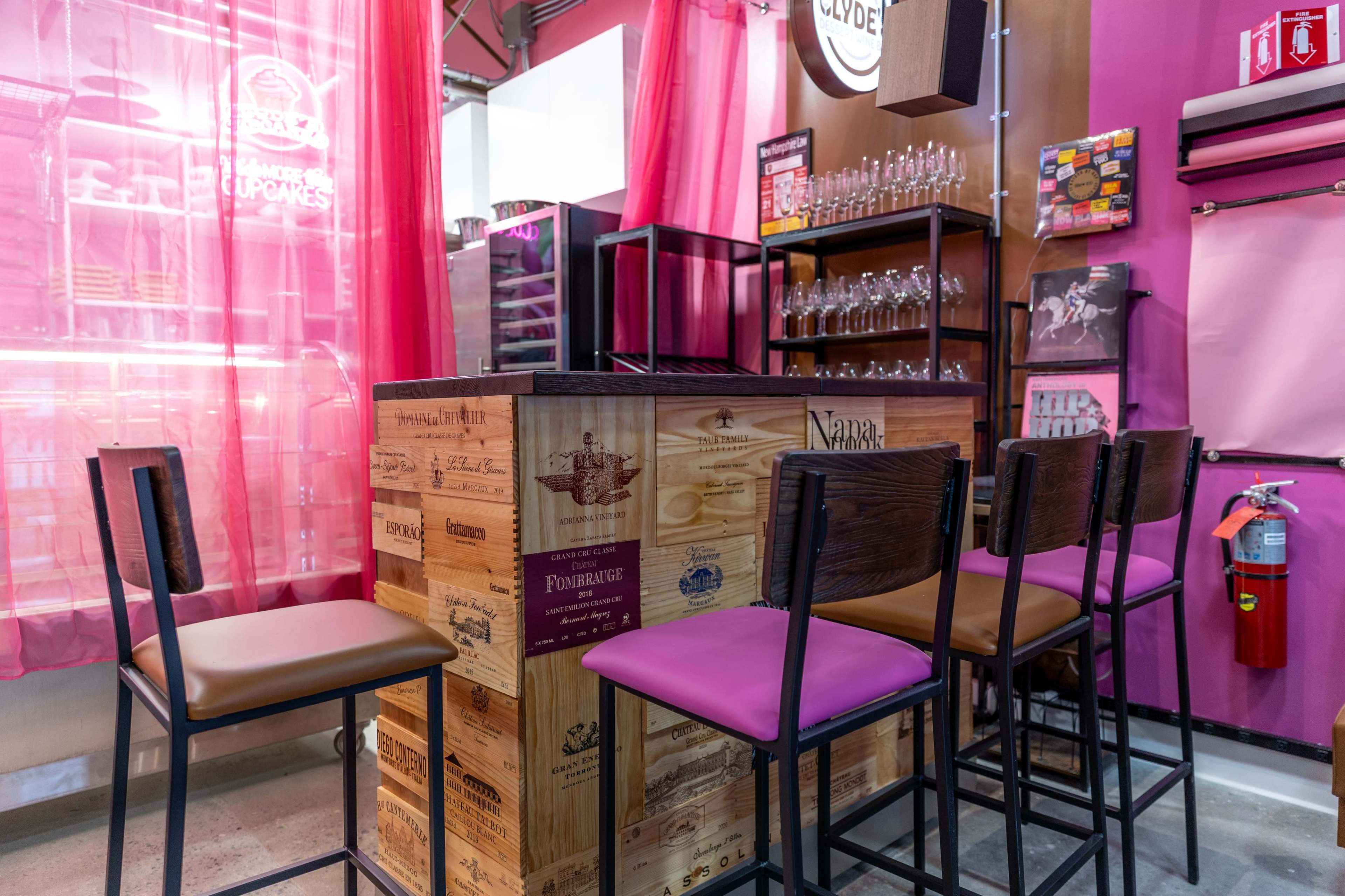Industrial Pink and Brown - Wine Bar Image in Downtown, Manchester, NH