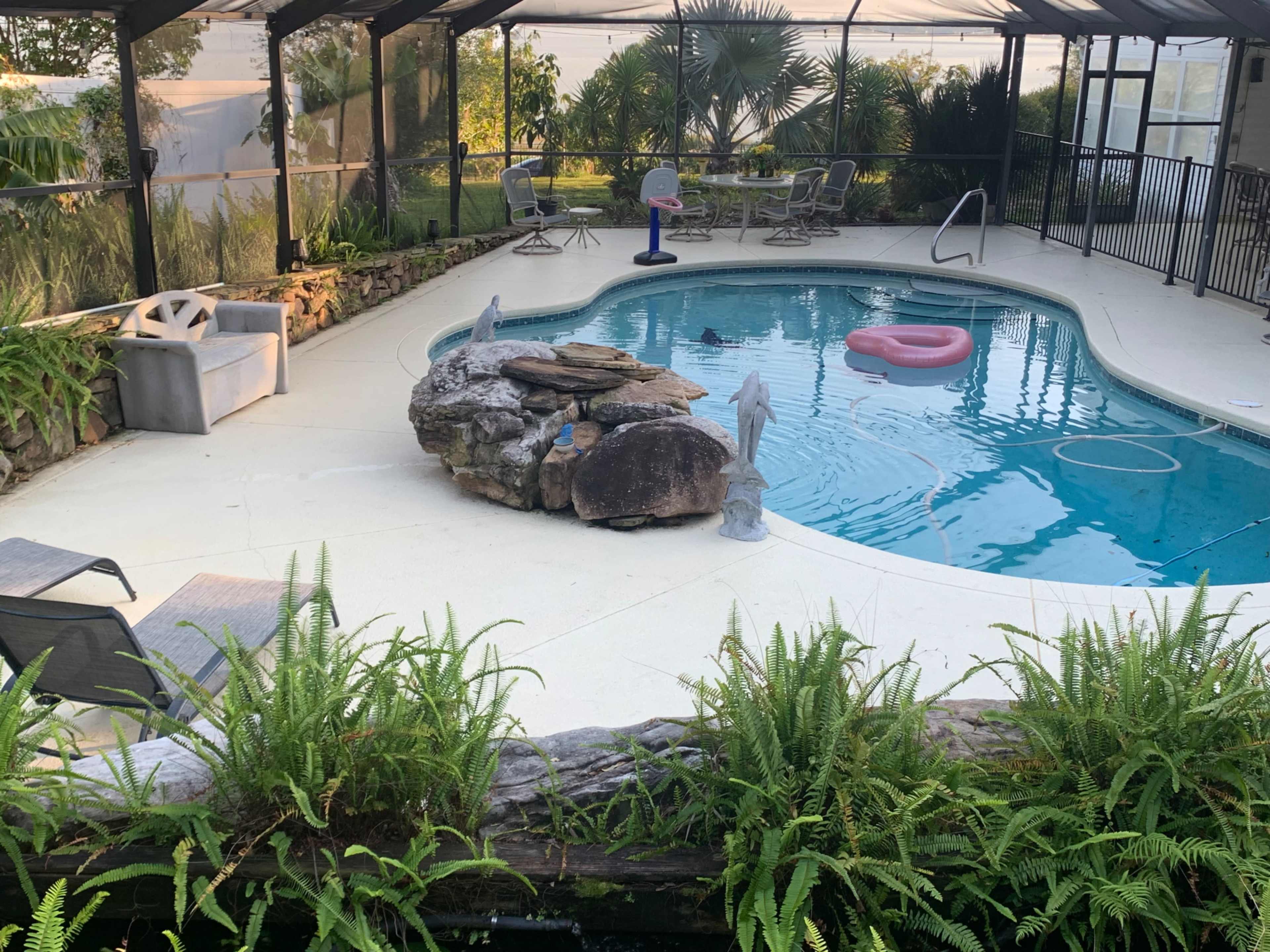 Mango Tango Estate Luxary Pool and Wedding Area Over Looking the Lake Two Studio Bedroom Luxury Suites Available For Bride and Groom Families. Image in Auburndale, Auburndale, FL