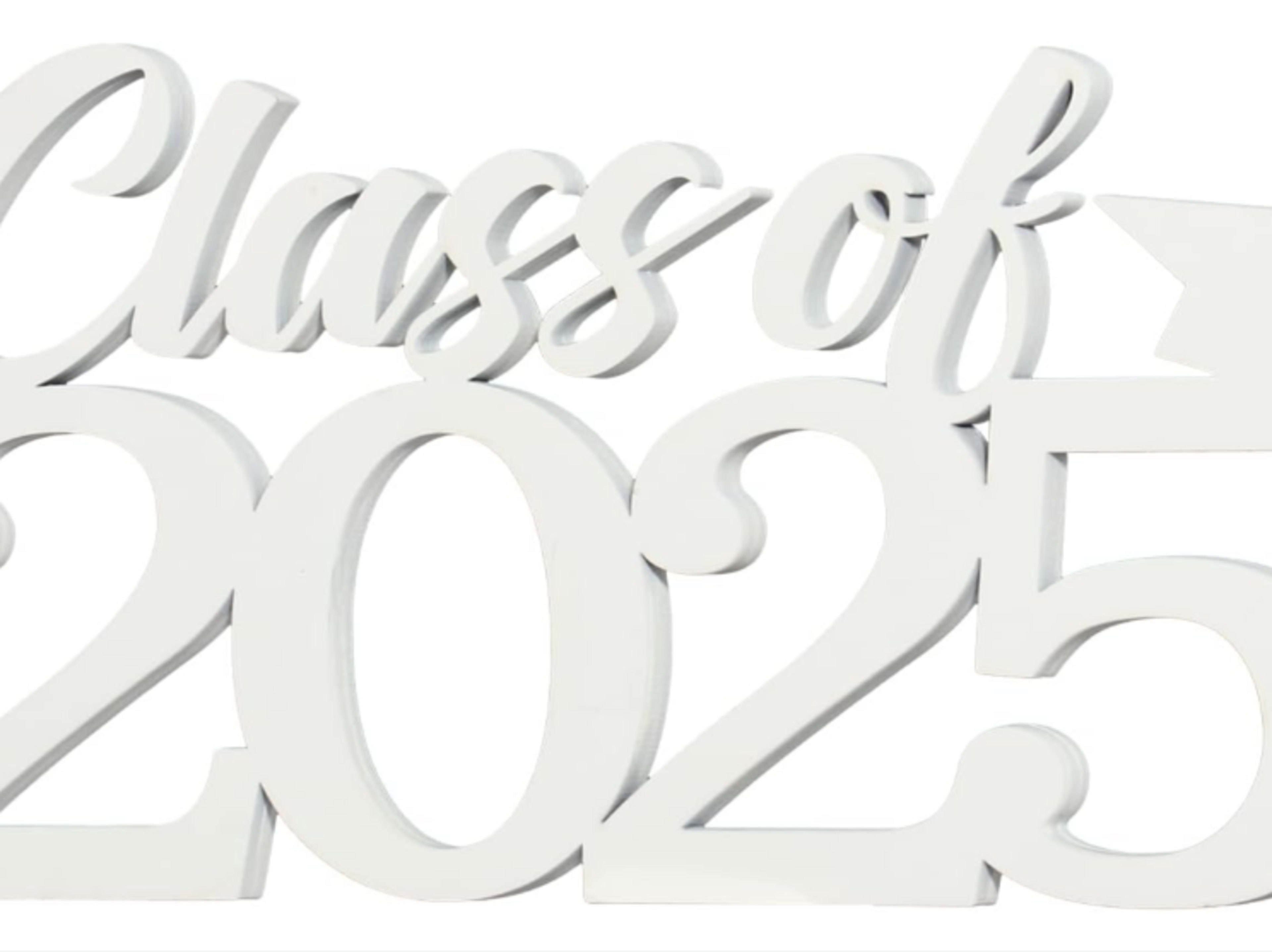 Class of 2025 White Prop Sign