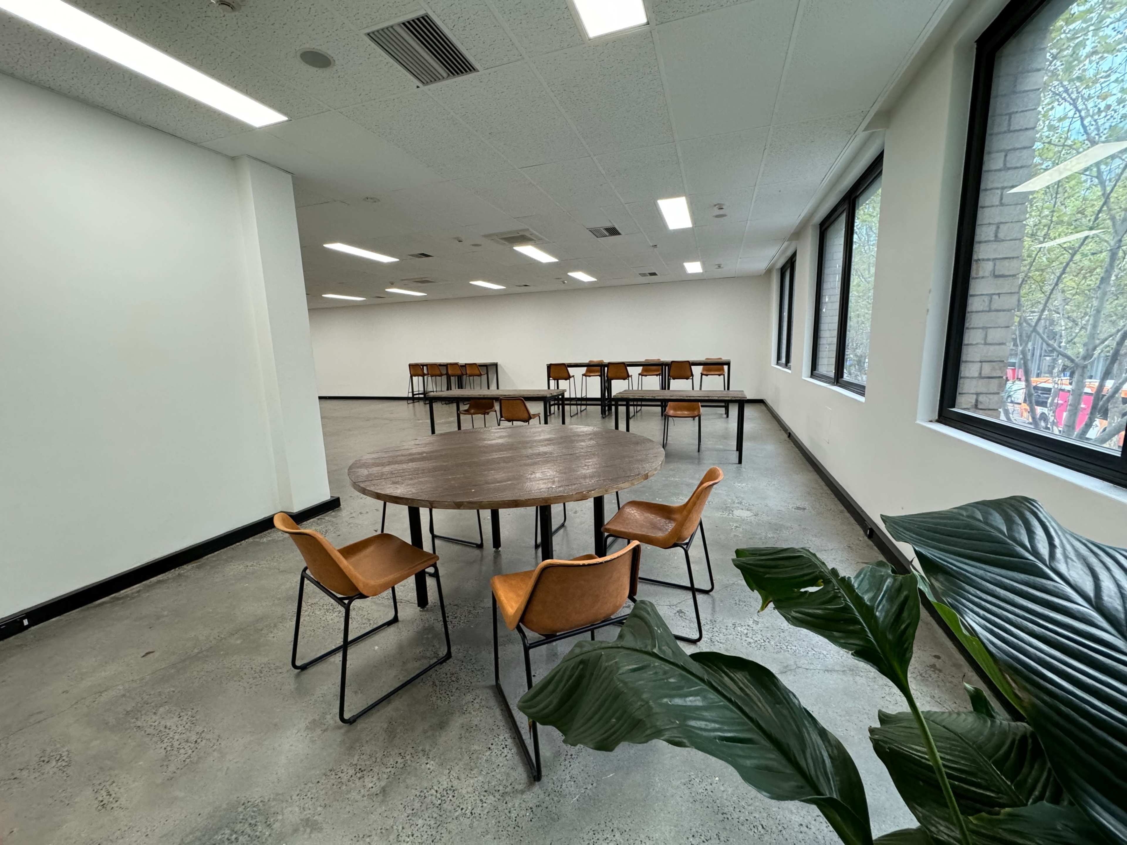 Open-plan, blank canvas office space. Image in Melbourne CBD, Melbourne, VIC