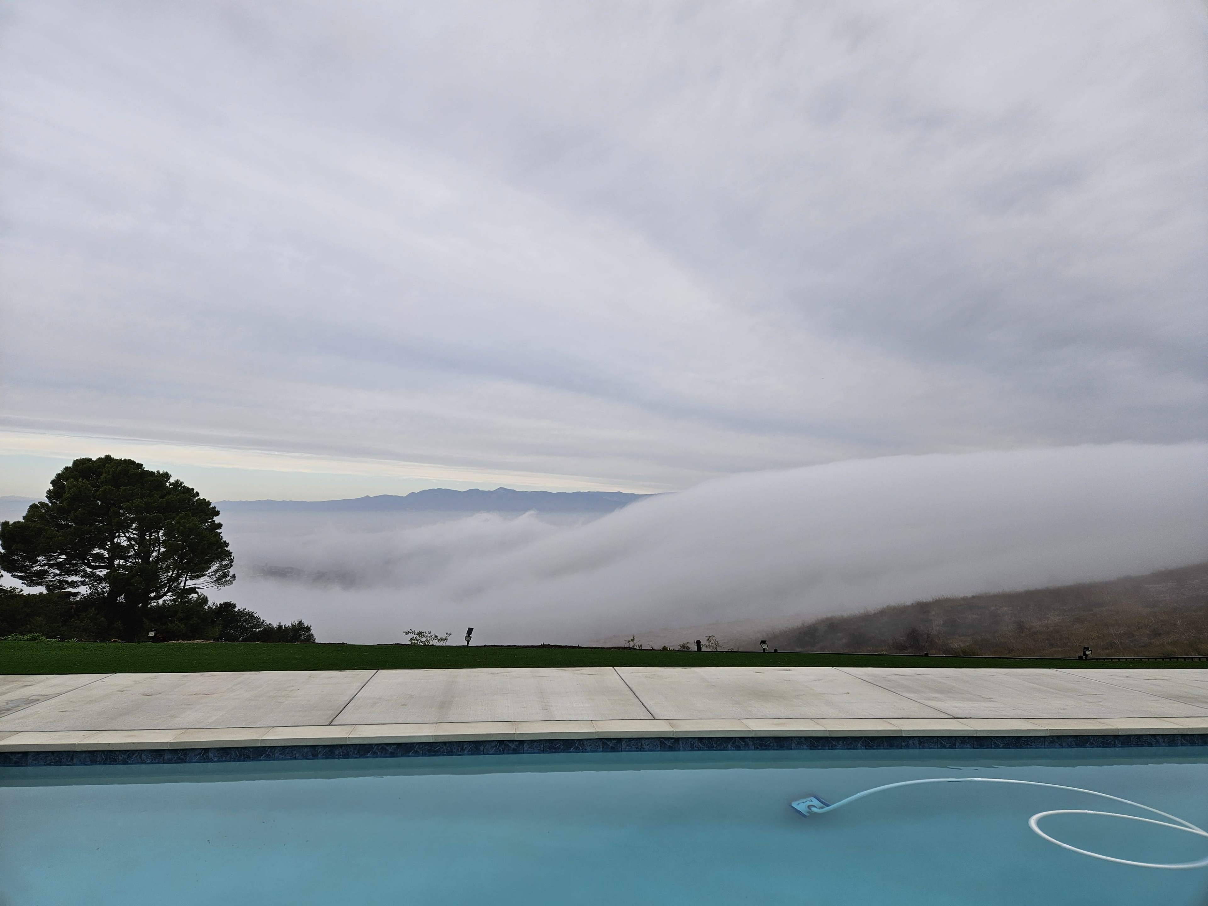 Hillside Pool Back Yard with Mountain and Oceanview Image in Thousand Oaks, Thousand Oaks, CA