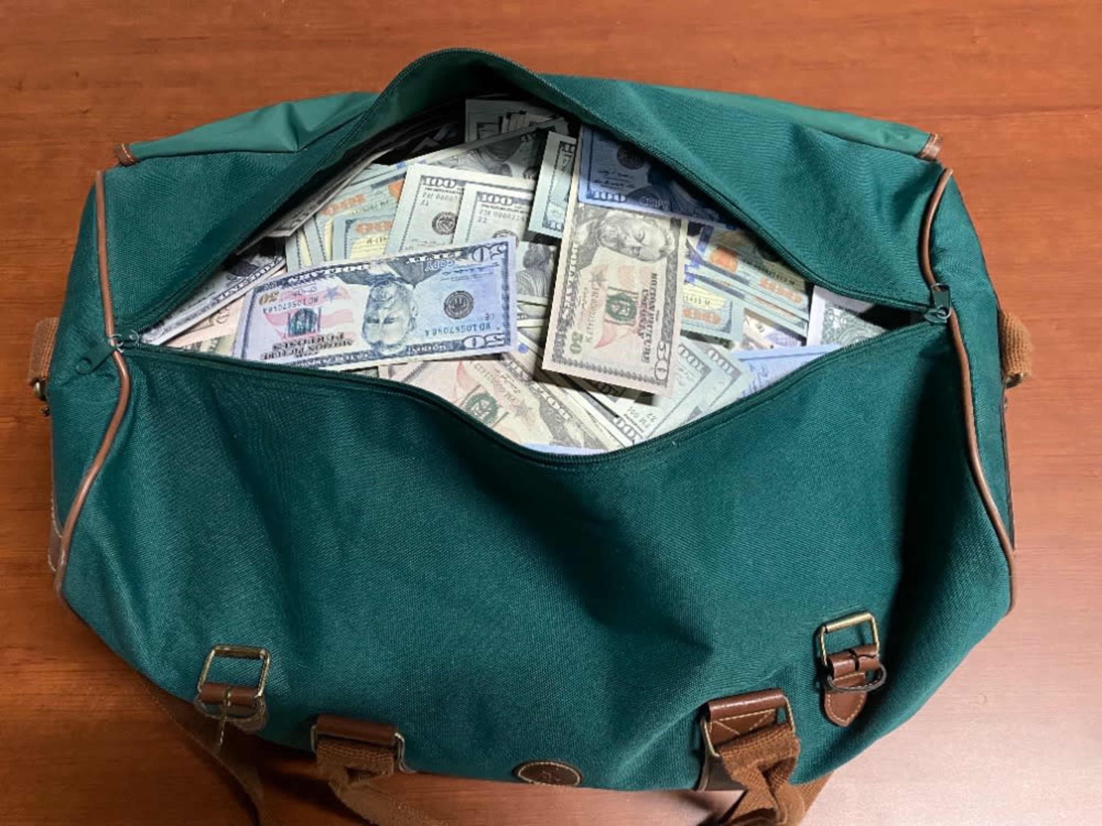 Duffel Bag of Prop Money