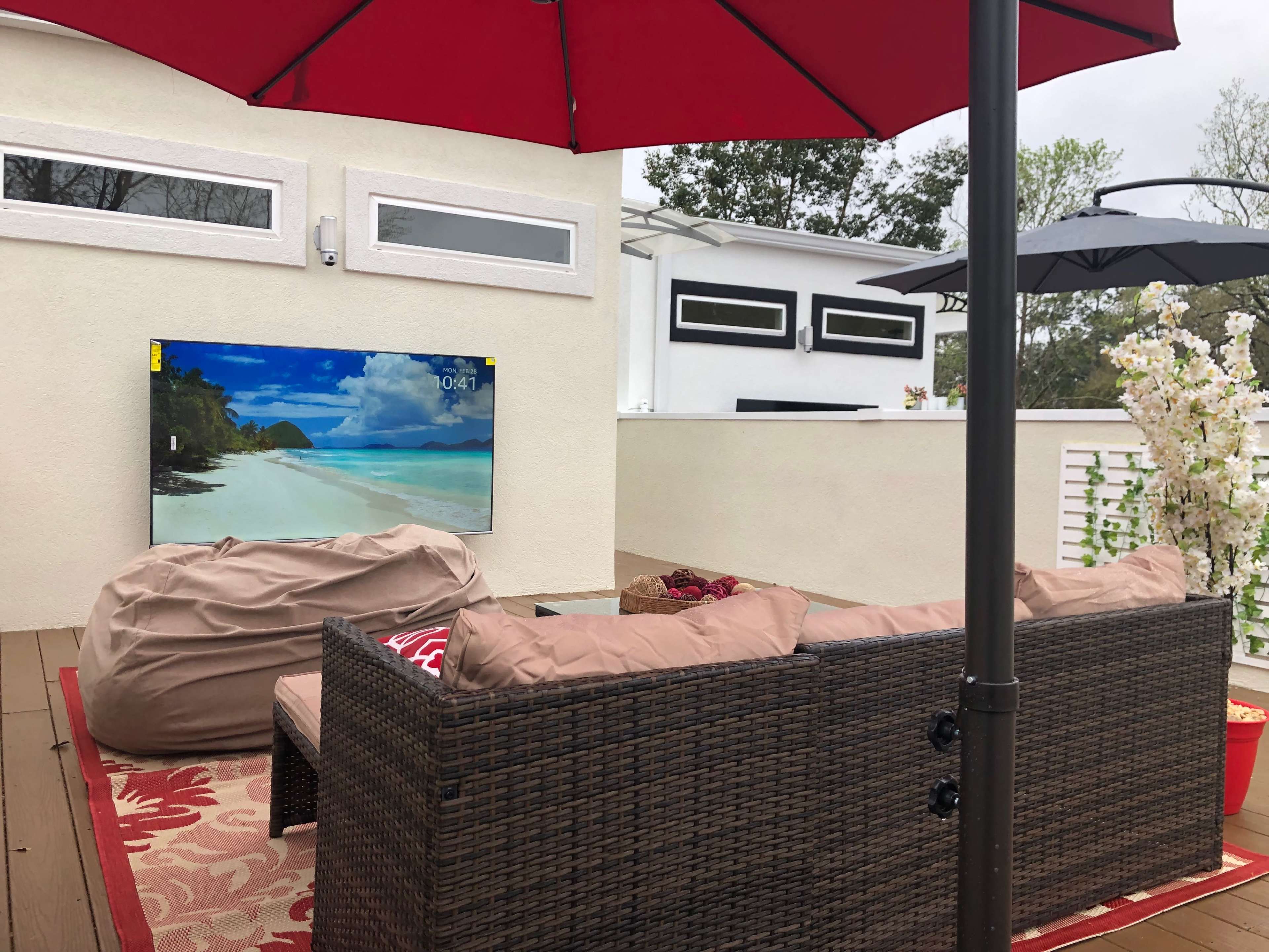 Newly Constructed 3 Story Modern Contemporary Townhome with Swanky Rooftop Patio Decorated with Silk Flowers. Image in Tallahassee, tallahassee, FL
