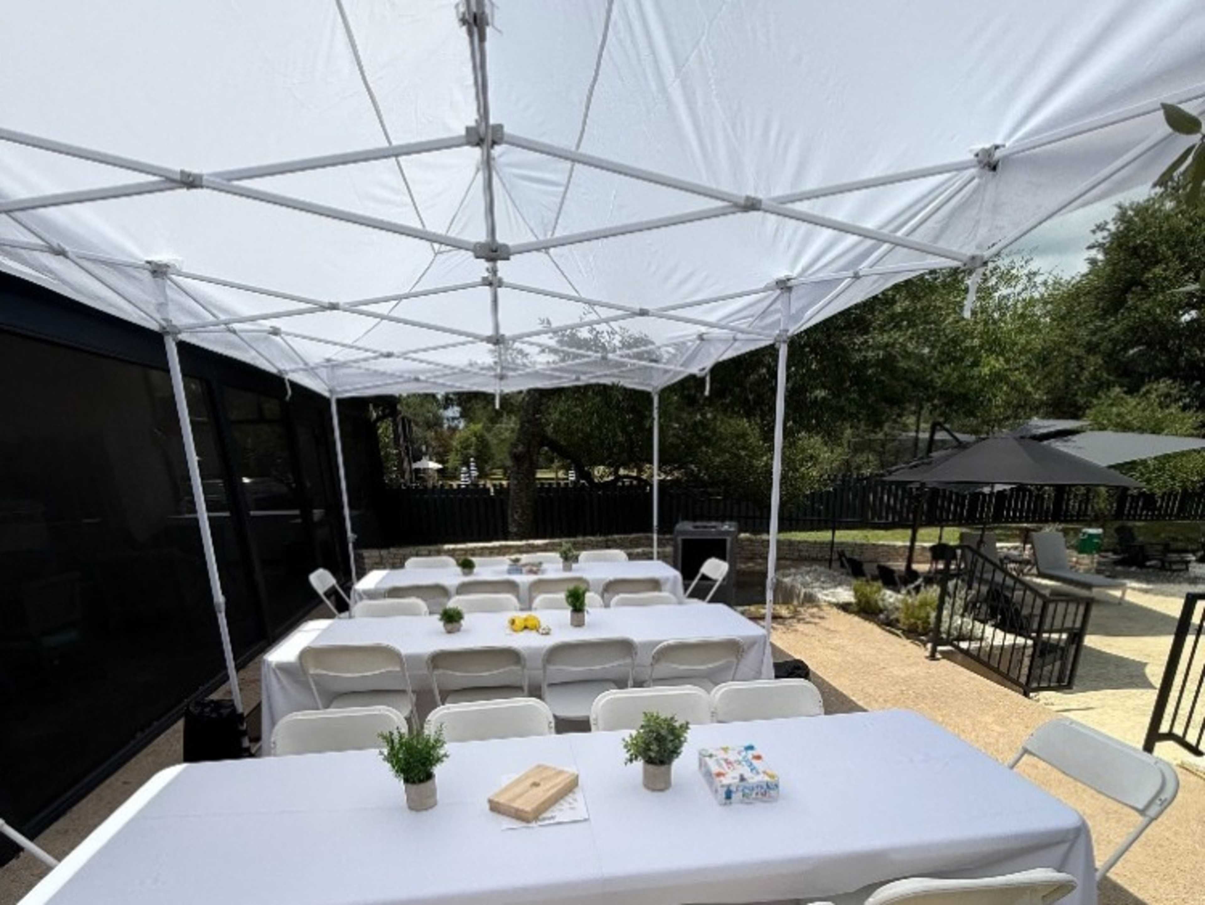 10x20" tent (tables not included)