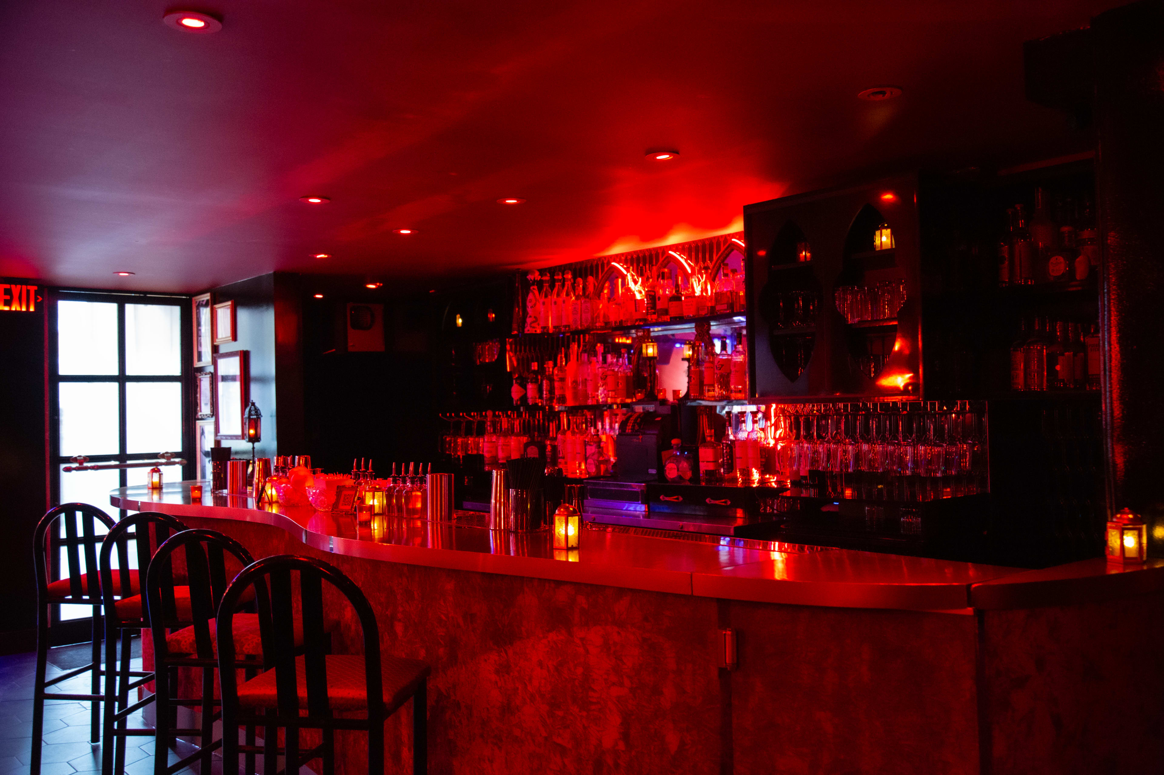 Red lit, bordello-style bar/lounge in Historic Greenwich Village Image in Greenwich Village, New York, NY