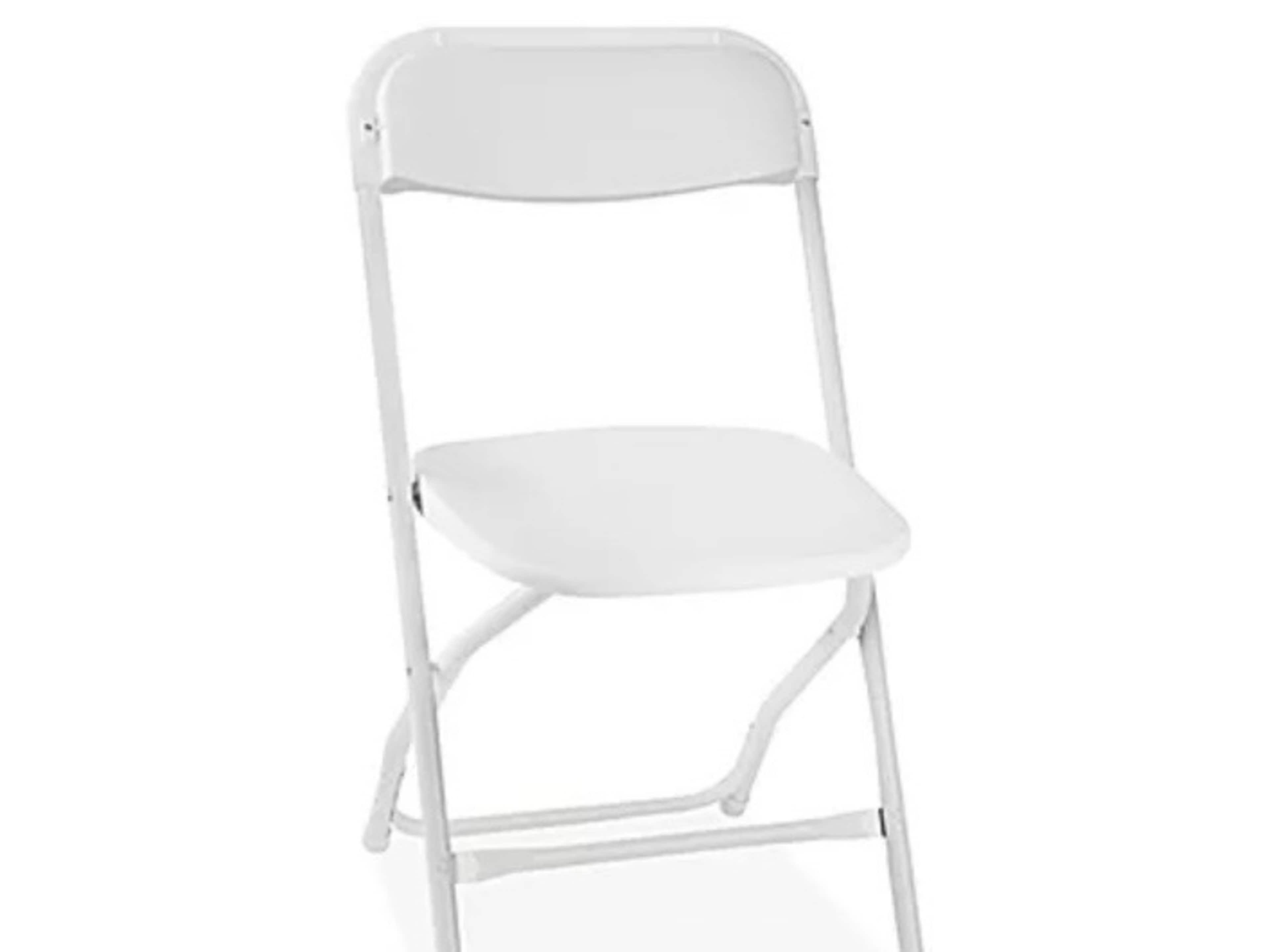 White Plastic Metal Folding Chairs