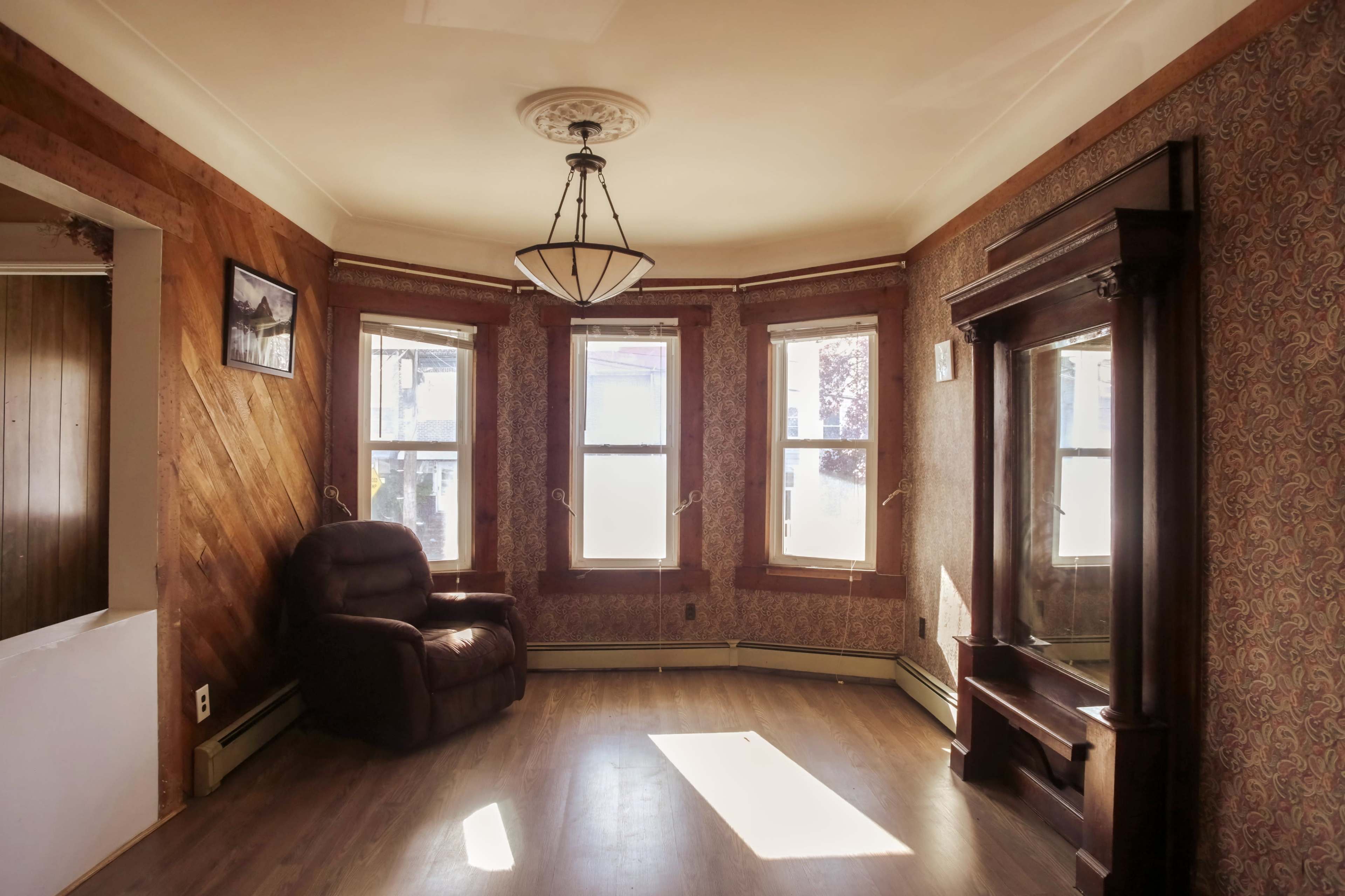 Unfurnished Abandoned House with Wood, Wallpaper Image in Edenwald, Bronx, NY