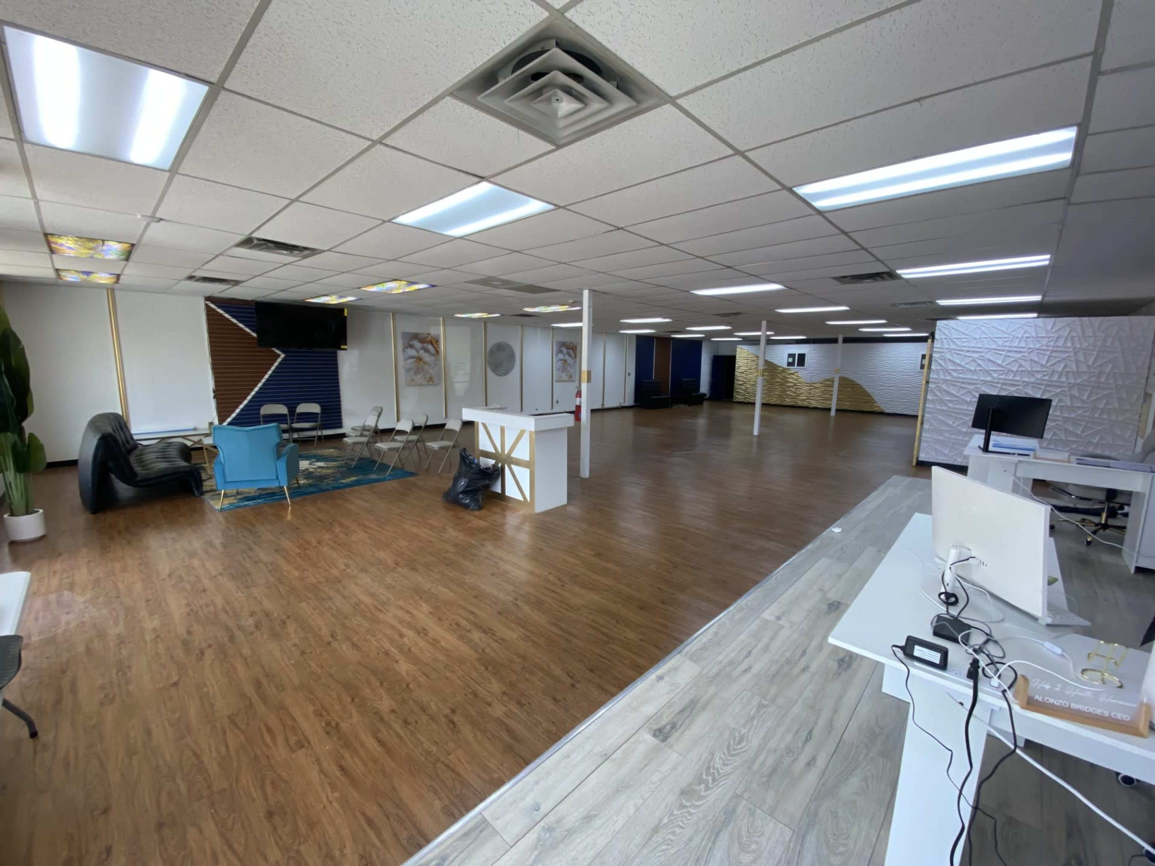 South side event space with stage Image in Riverdale, Riverdale, GA