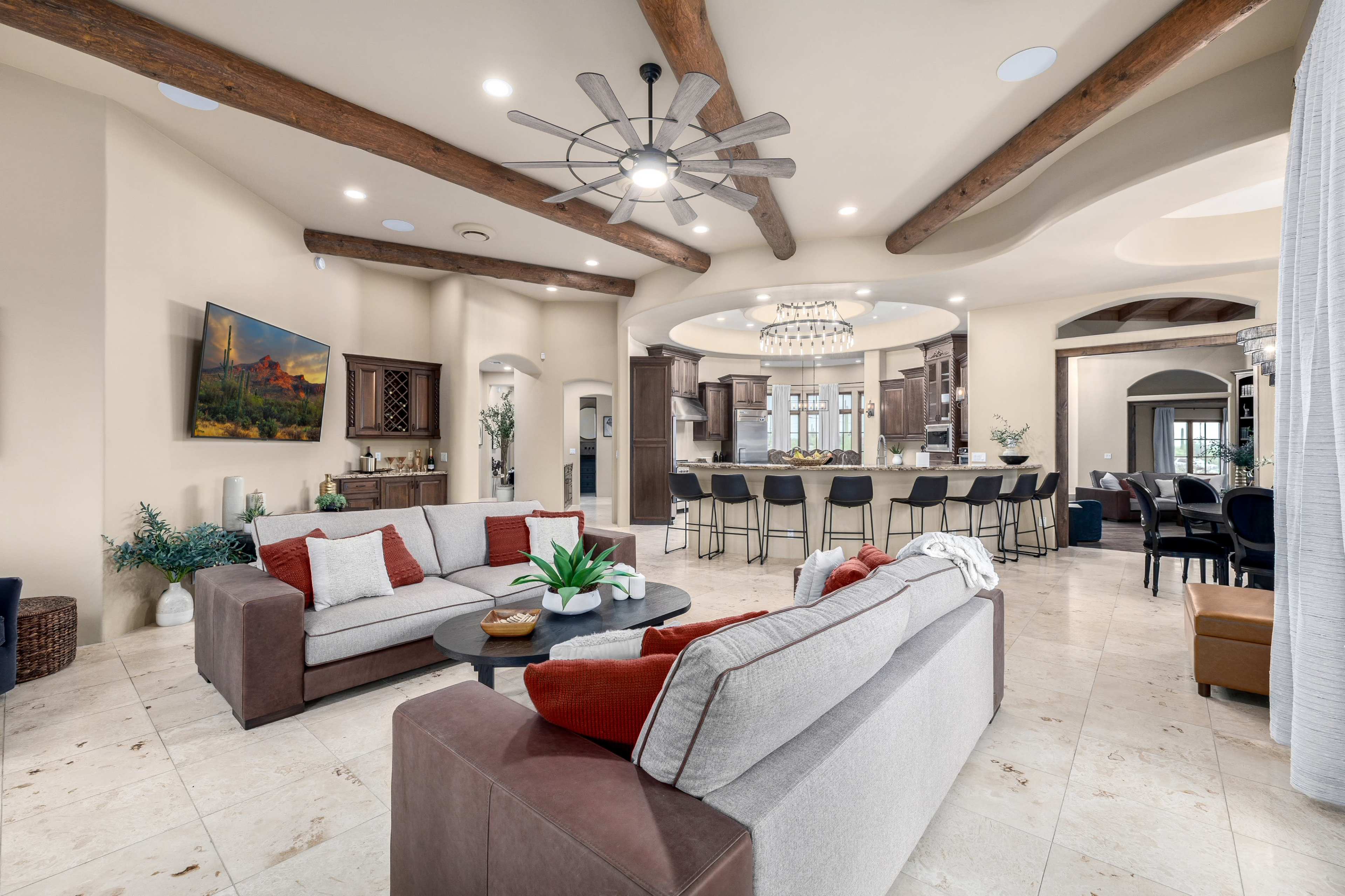 Custom Home @ Base pf Superstition Mountains. Open Chefs Kitchen. Image in , Apache Junction, AZ