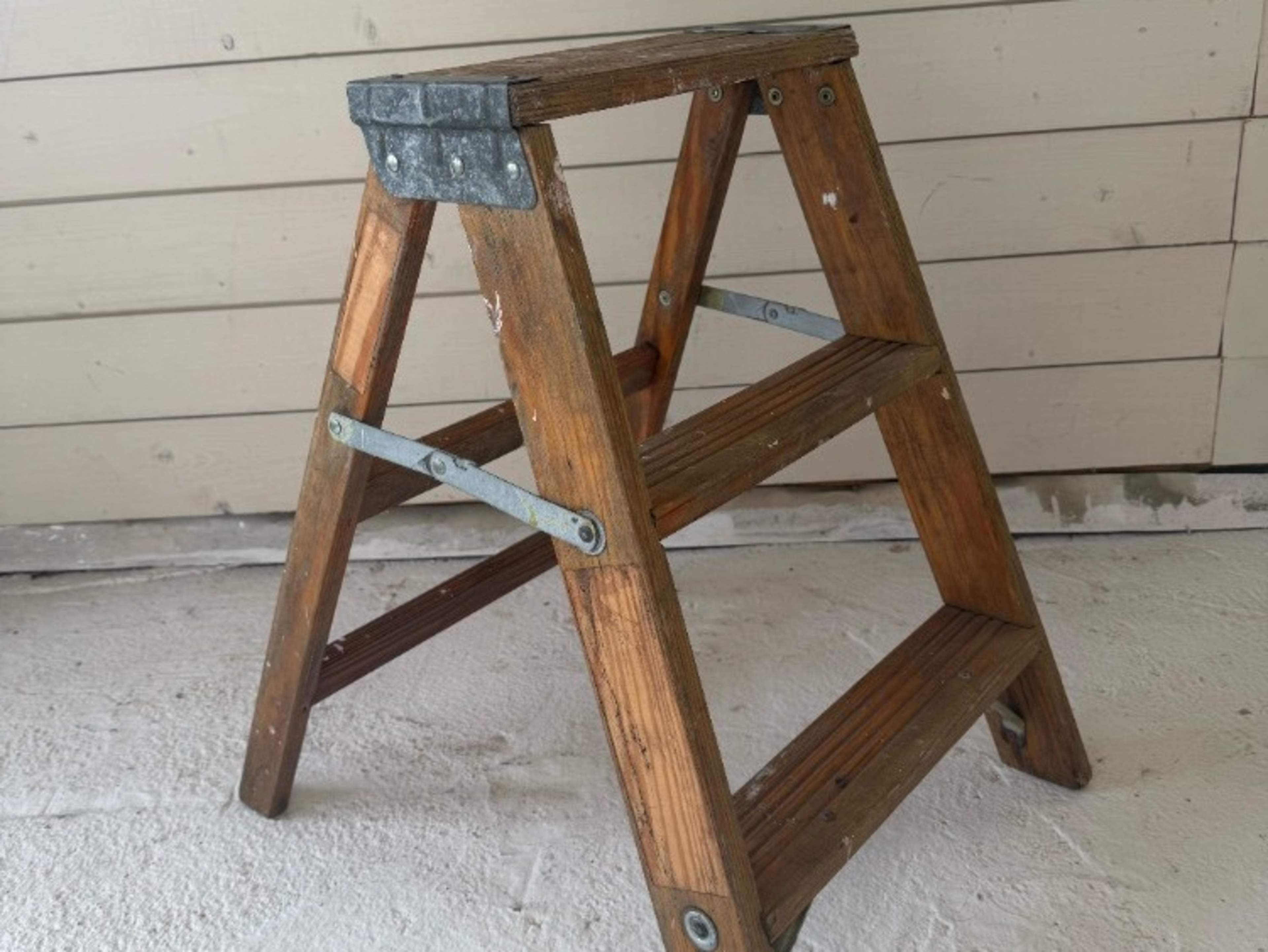 small wooden step ladder